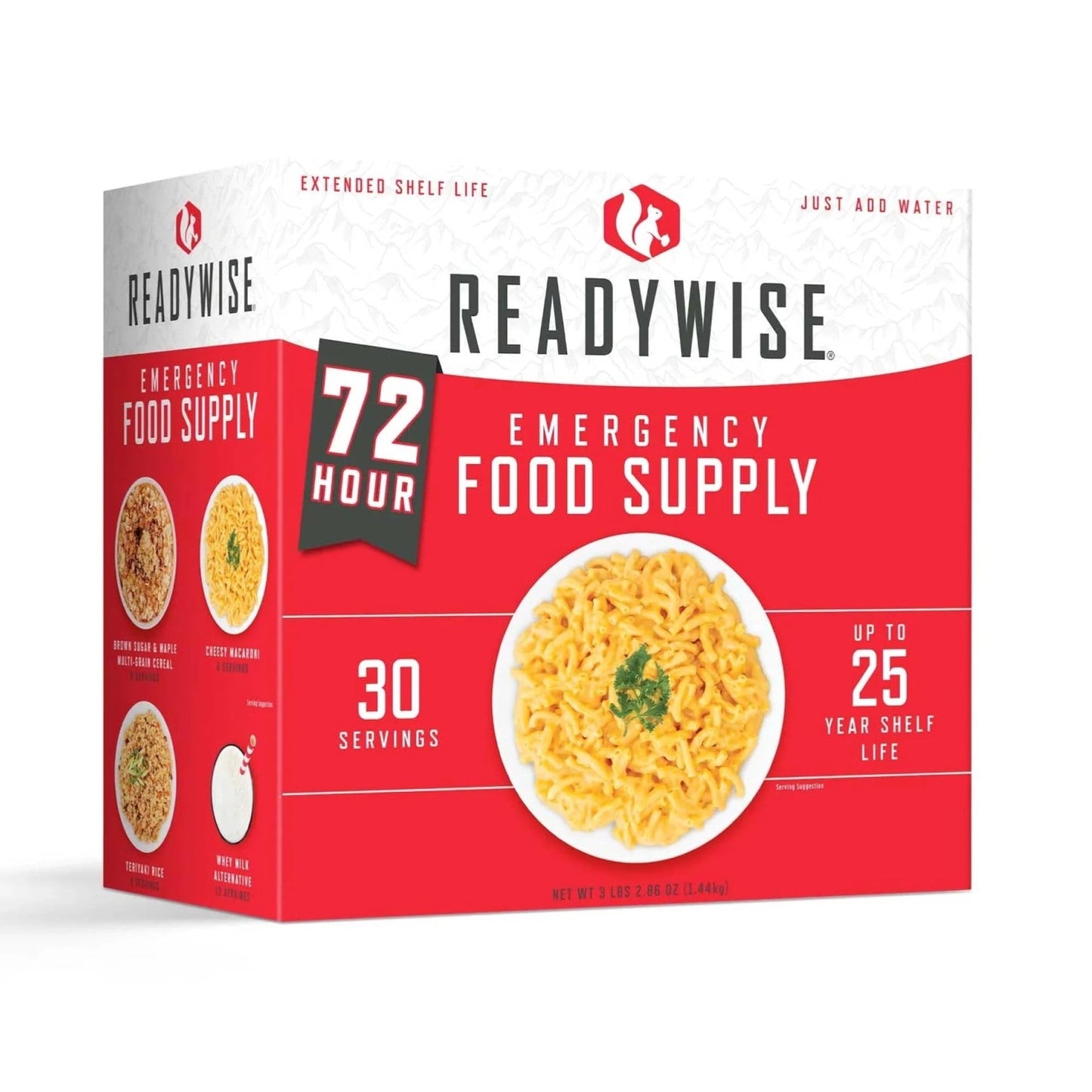 ReadyWise Emergency Food Supply - 72 Hour Survival Kit, 30 Servings of Protein Meals, Freeze Dried Food for Backpacking, Camping Essentials & Disaster Prepping Supplies, up to 25 Year Shelf Life