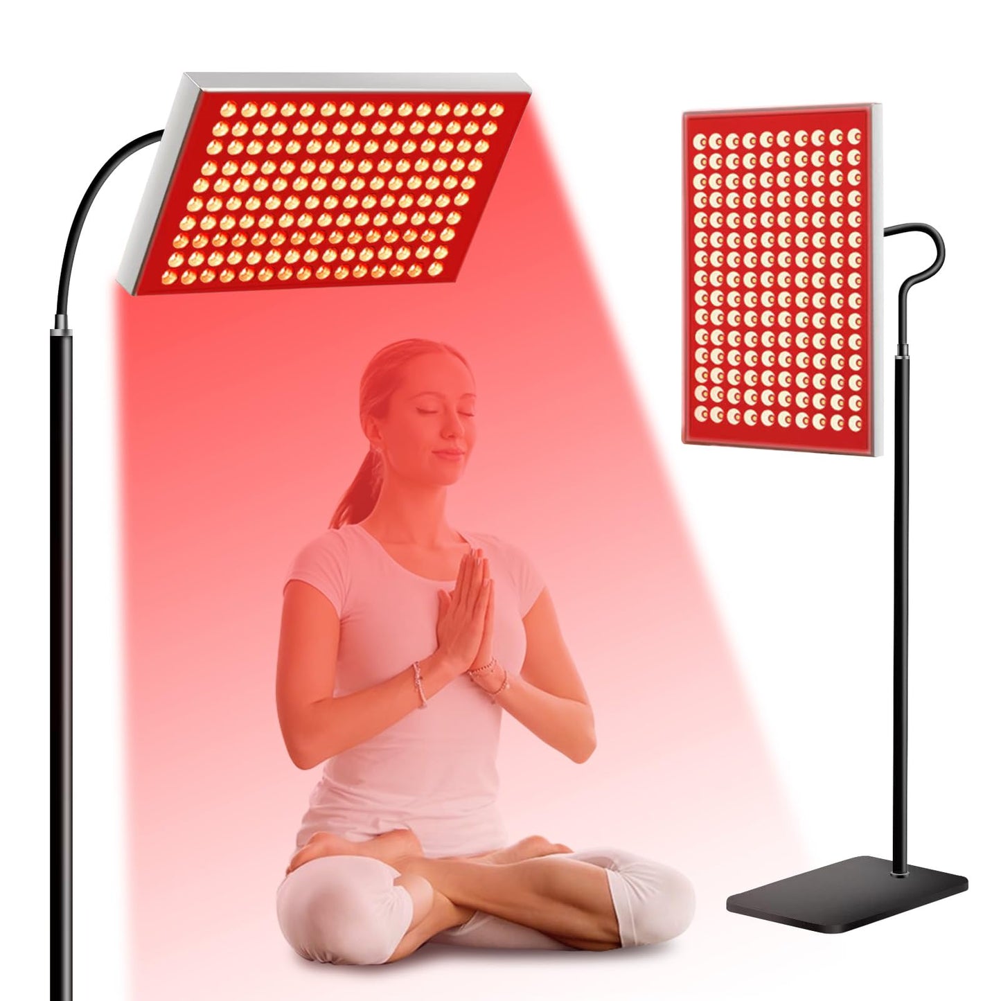 Tuohun Red Light Therapy for Face and Body – 150 LED, 660nm Red & 850nm Near Infrared Lamp with Adjustable Stand, Dual Wavelength for Skin, Muscle & Joint Recovery | Home & Professional Use - Medaid International
