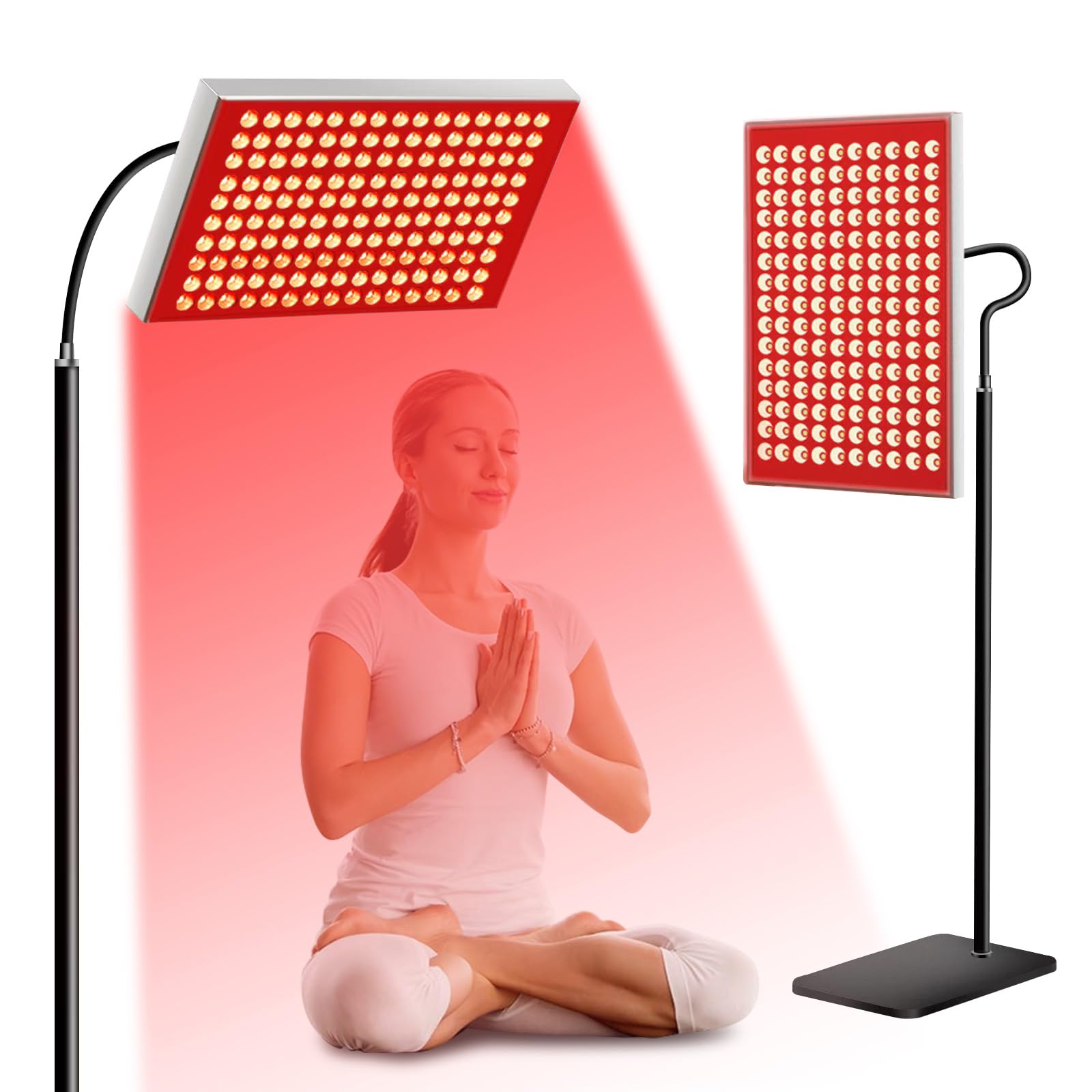 Tuohun Red Light Therapy for Face and Body – 150 LED, 660nm Red & 850nm Near Infrared Lamp with Adjustable Stand, Dual Wavelength for Skin, Muscle & Joint Recovery | Home & Professional Use - Medaid International