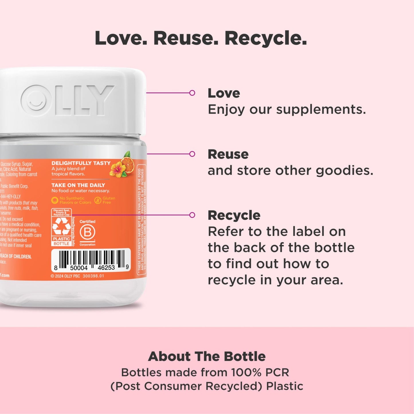 OLLY Heavenly Hair Gummy, Supports Healthy Hair, Keratin, Biotin, AMLA, Chewable Supplement, 30 Day Supply - 60 Count - Medaid International