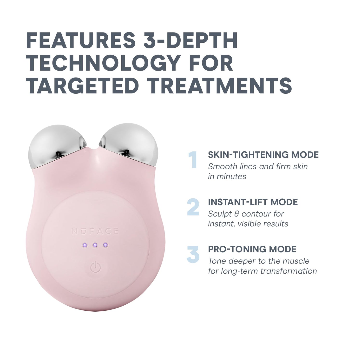 NuFACE MINI+ Microcurrent Facial Device Kit - FDA Cleared Face Sculpting & Skin Tightening Device to Contour, Lift & Tone + Microcurrent Gel Activator & Silk Creme - Sandy Rose - Medaid International