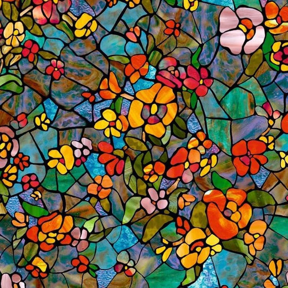 d-c-fix 346-0431 Self-Adhesive Privacy Glass Window Film, Venetian Garden, 17" x 78" Roll, - Medaid International