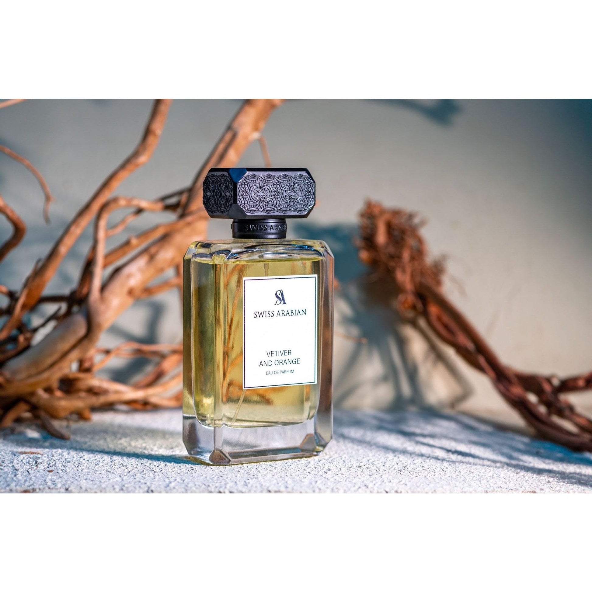 Swiss Arabian Vetiver and Orange for Men Woody Spicy Fragrance with Orange, Pepper, and Vetiver - 3.4 oz - Medaid International