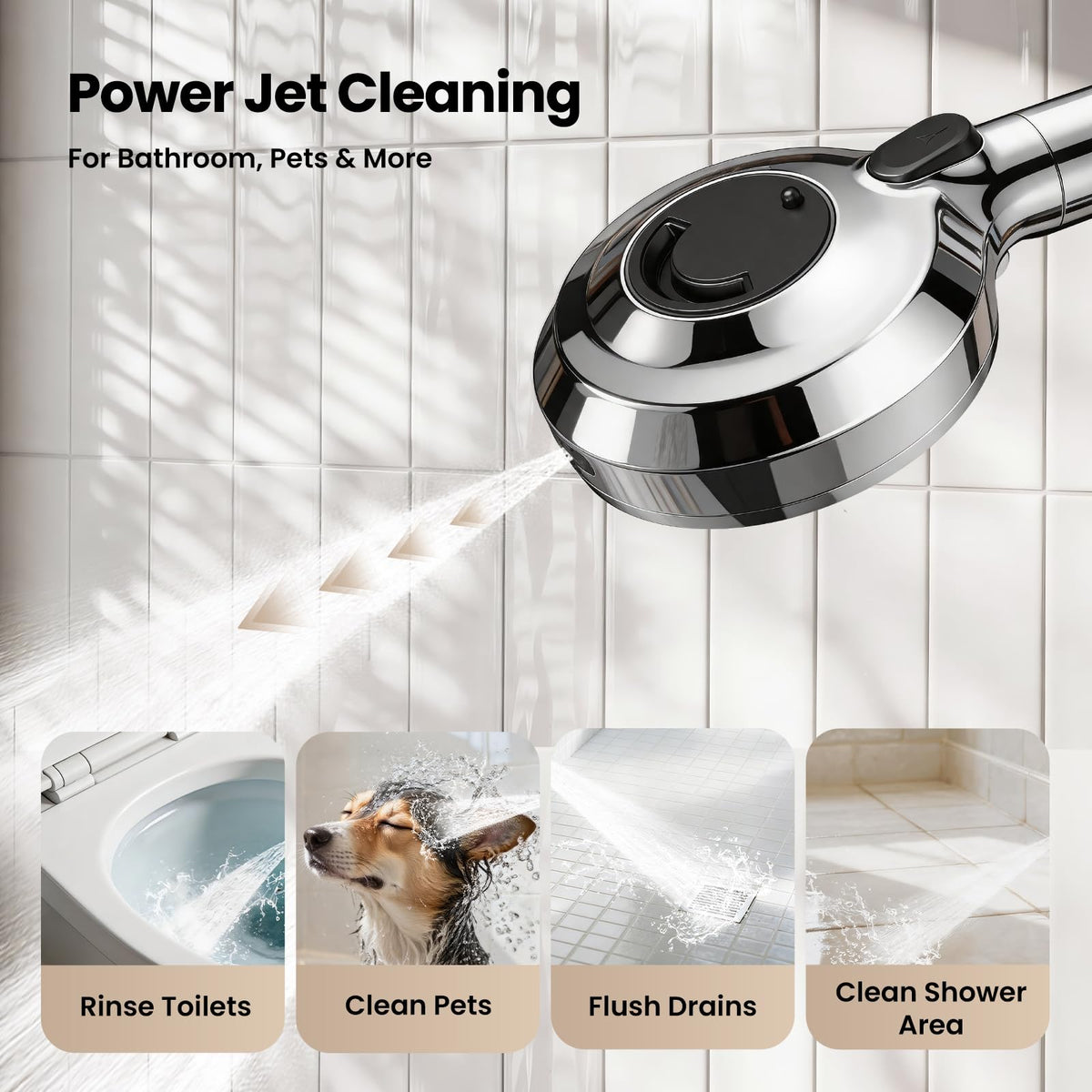 JOMOO Magnetic Shower Head with Handheld, Filtered, High Pressure, 7 Modes