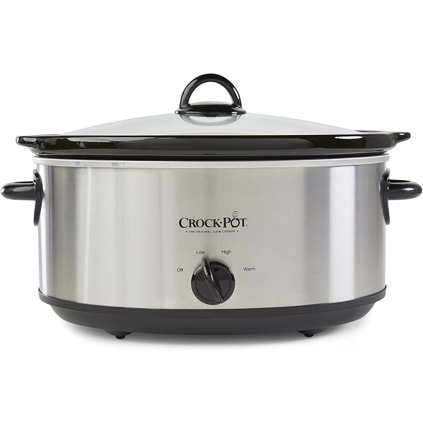 Crock-Pot 7 Quart Oval Manual Slow Cooker, Stainless Steel (SCV700-S-BR), Versatile Cookware for Large Families or Entertaining - Medaid International
