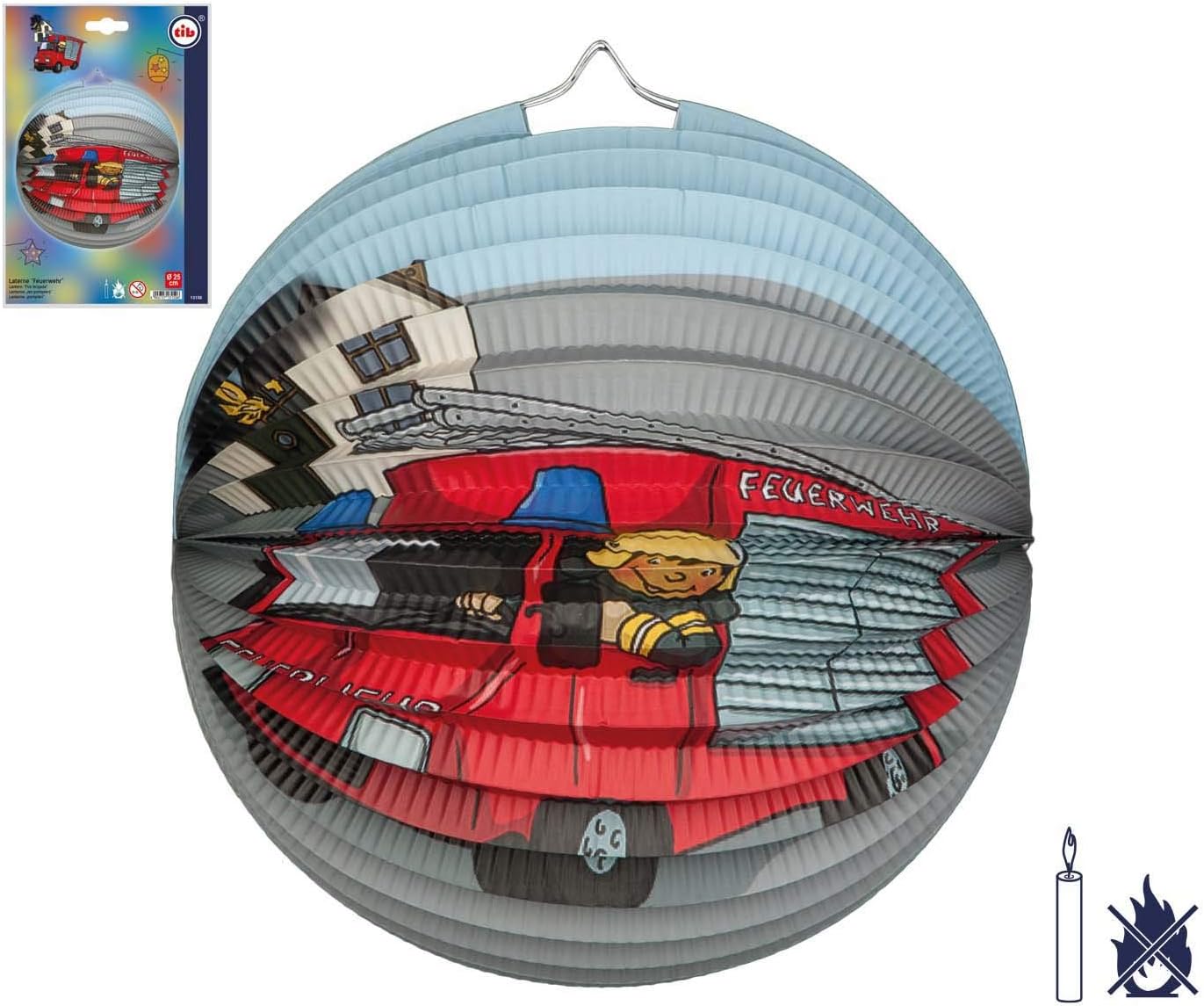 Tib Fire Brigade Round Lantern - 25 cm | Tib In Lebanon