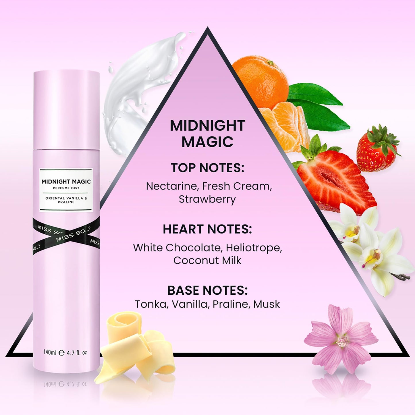 So…? Midnight Magic Perfume Mist - Fruity, Sweet, Vanilla Perfume for Women - Refreshing Body Spray for Women - Cruelty Free Body Mist - 4.7 oz - Medaid International