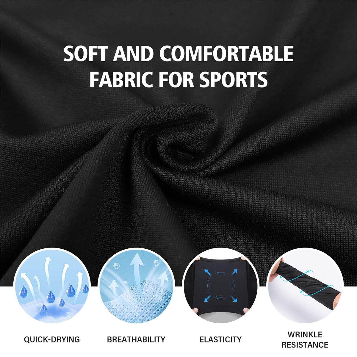 KASTWAVE Compression Shirts for Men Long Sleeve Quick Dry Mens Single Sleeve Compression Shirts 1/2 Single Arm Athletic Base Layer Undershirt Gear T Shirt Single Sleeve Compression Shirt, 2 Pcs * L