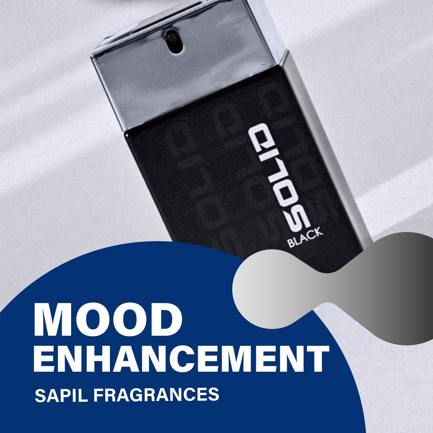 Sapil Solid Black Perfume for Men - Long-lasting Dubai Cologne, Arabic Woody Floral EDT Spray, 3.4 Oz (100 ml) - Enticing Dubai Perfume for Men, Affordable Luxury Fragrance - Medaid International