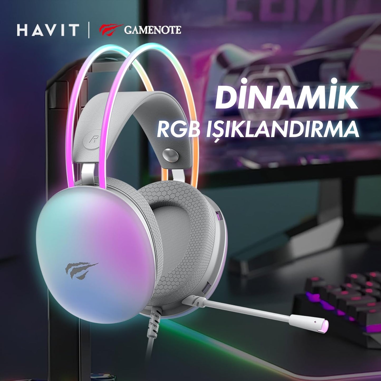 Havit RGB Gaming Headset with Microphone 3.5mm Jack