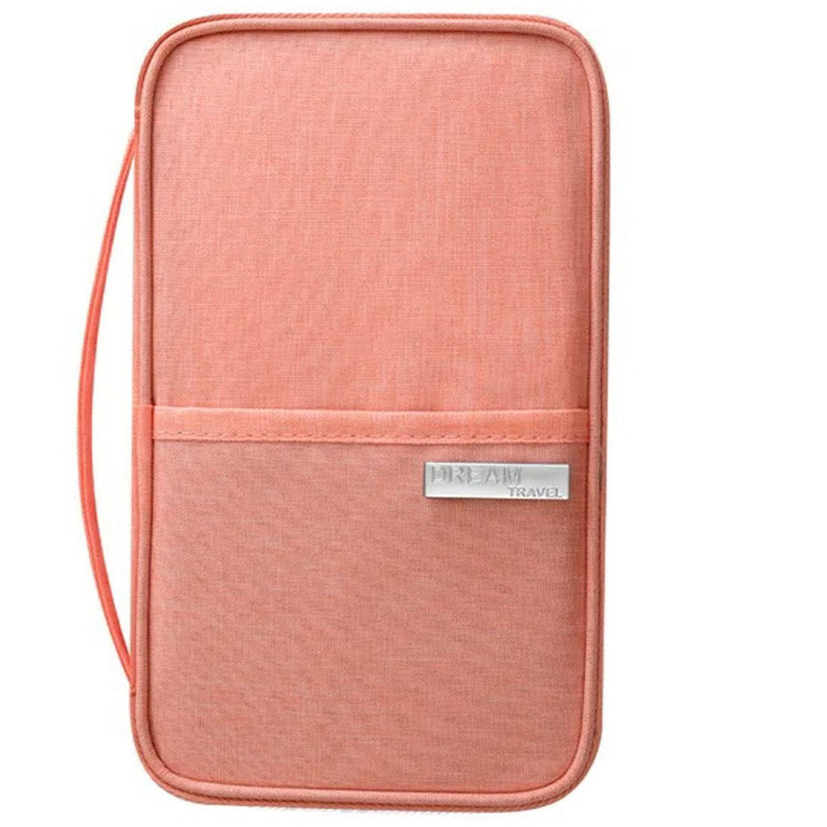 TERRIFI Passport Holder Travel Wallet, Family Travel Document Holders Organiser Wallet for Credit Cards Ticket IDs Keys Smartphone for Men Women, Pink