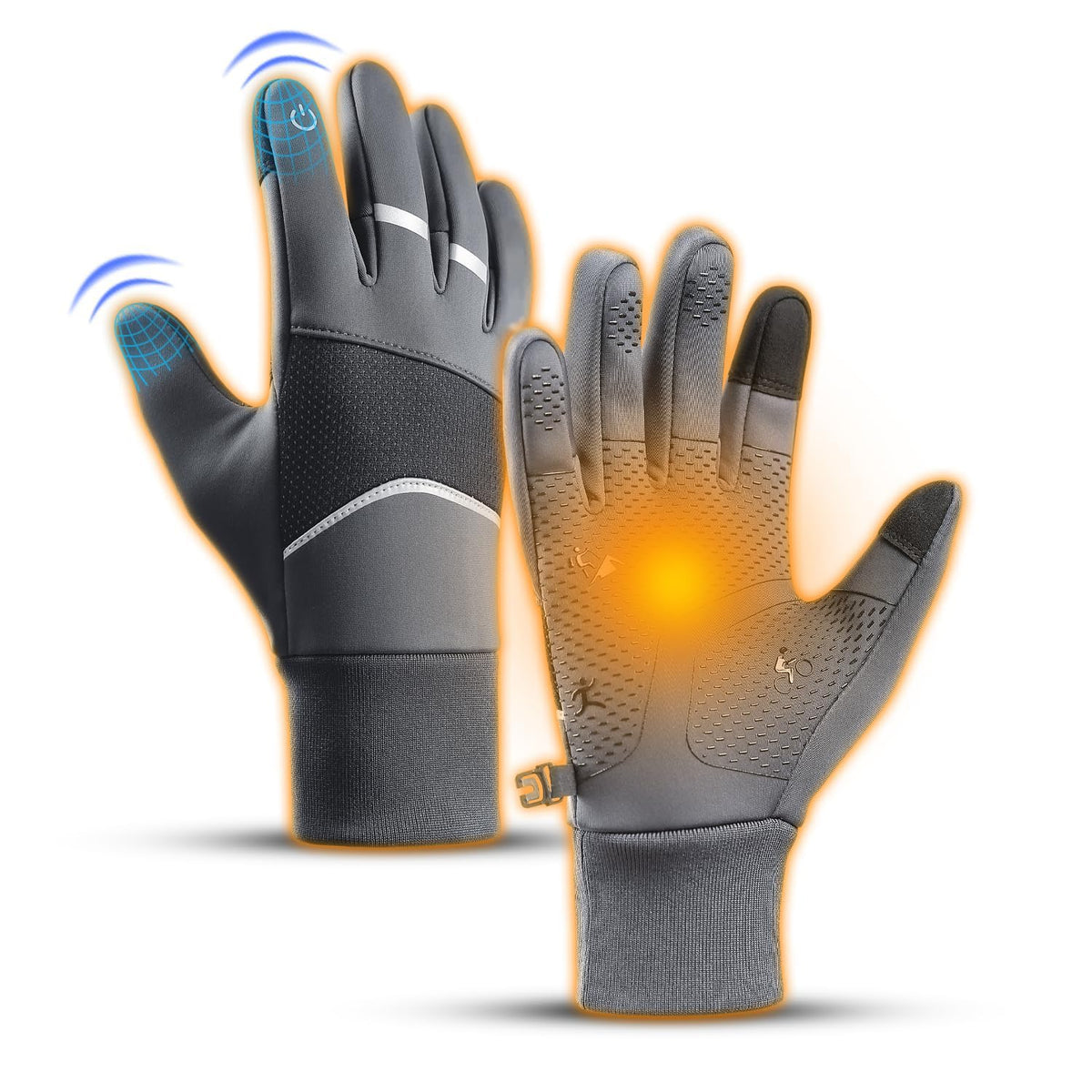 KASTWAVE Winter Gloves - Waterproof, Thermal, Touchscreen Friendly for Outdoor Sports, Running, Biking, and Driving - Unisex Design for Men and Women