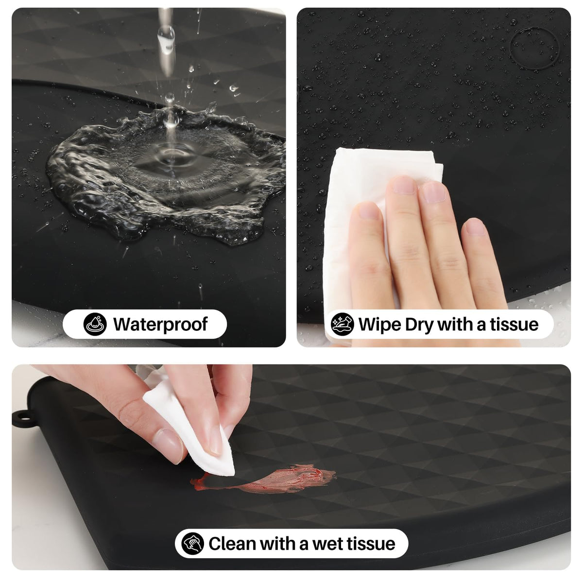KASTWAVE Eco-Friendly Silicone Makeup Bag, Travel Toiletry Organizer for Women, Dirt-Resistant Cosmetic Case, Essential Travel Accessories for Business and Leisure