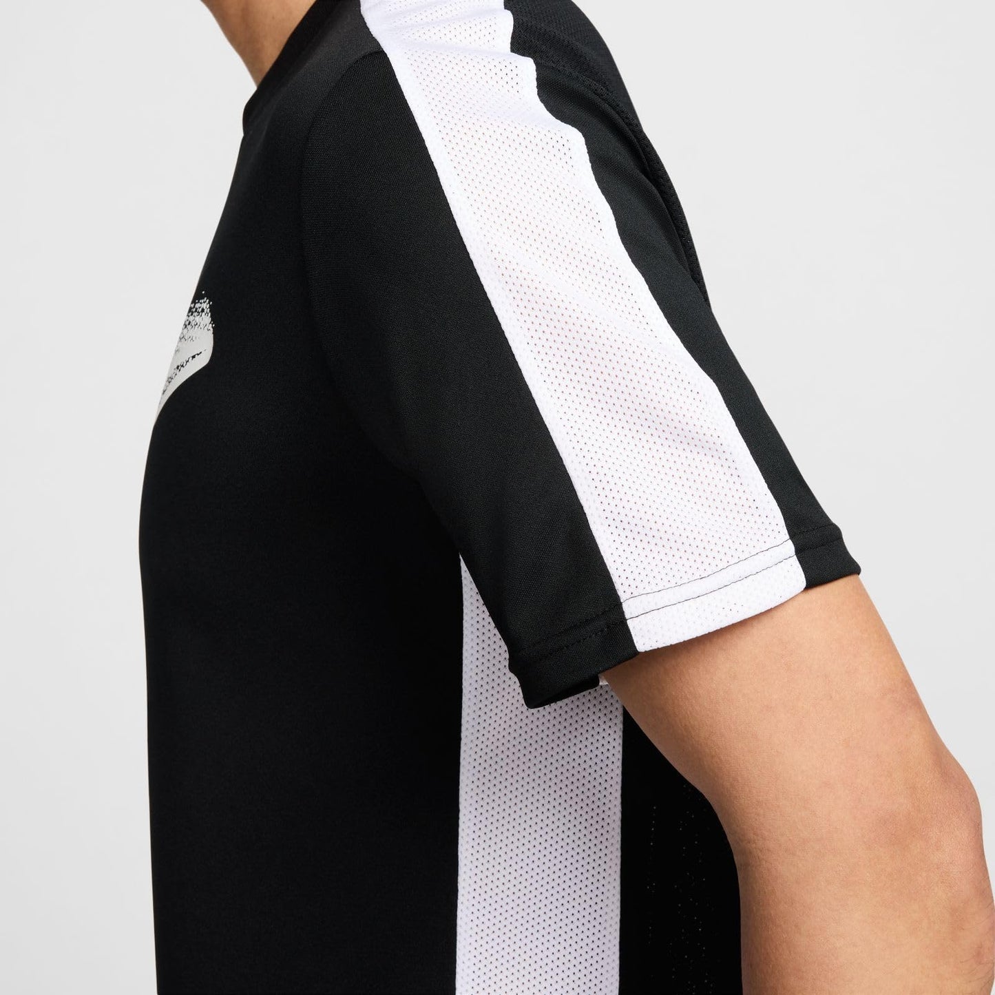 Nike Academy Men's Dri-FIT Short-Sleeve Soccer Top (Black/White/White, FZ0408-010) Size Small - Medaid International