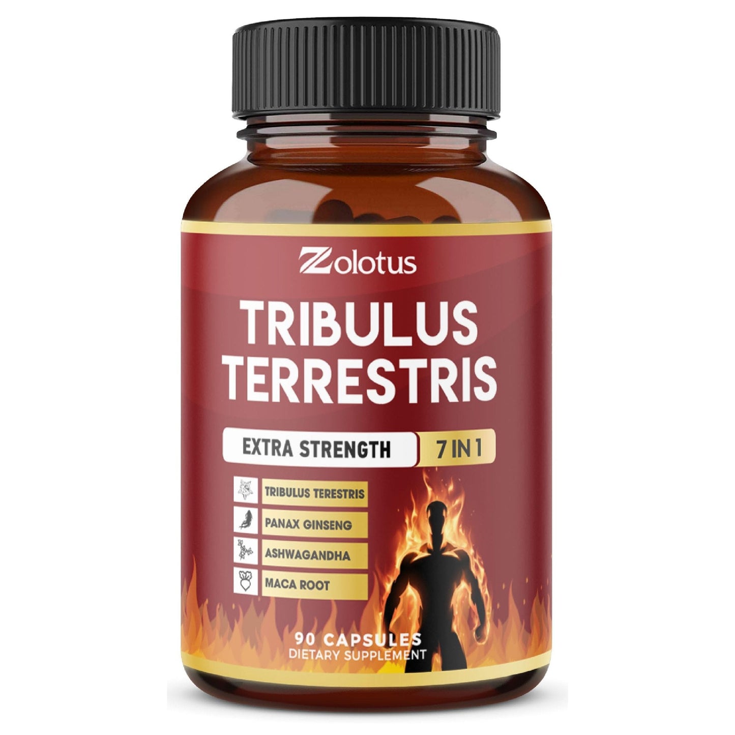 Tribulus Terrestris Capsules with Ashwagndha, Panax Ginseng, Saw Palmetto, Maca, Shilajit - 90 Capsules - 3 Months Supply - Medaid International