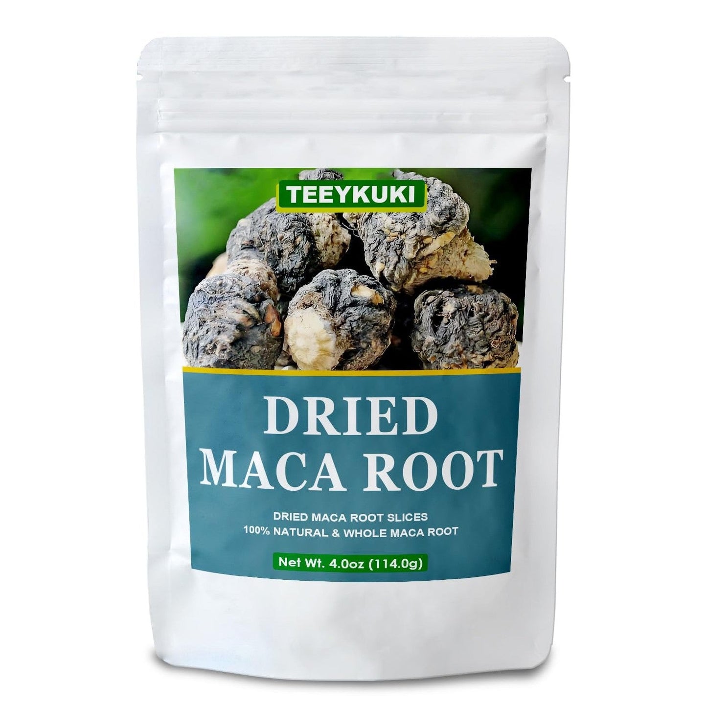 Natural Premium Black Maca Root Slices, Cut & Sifted, 4.0oz(114.0g), Premium Grade Dried Maca Root Slices, Non-GMO - Medaid International