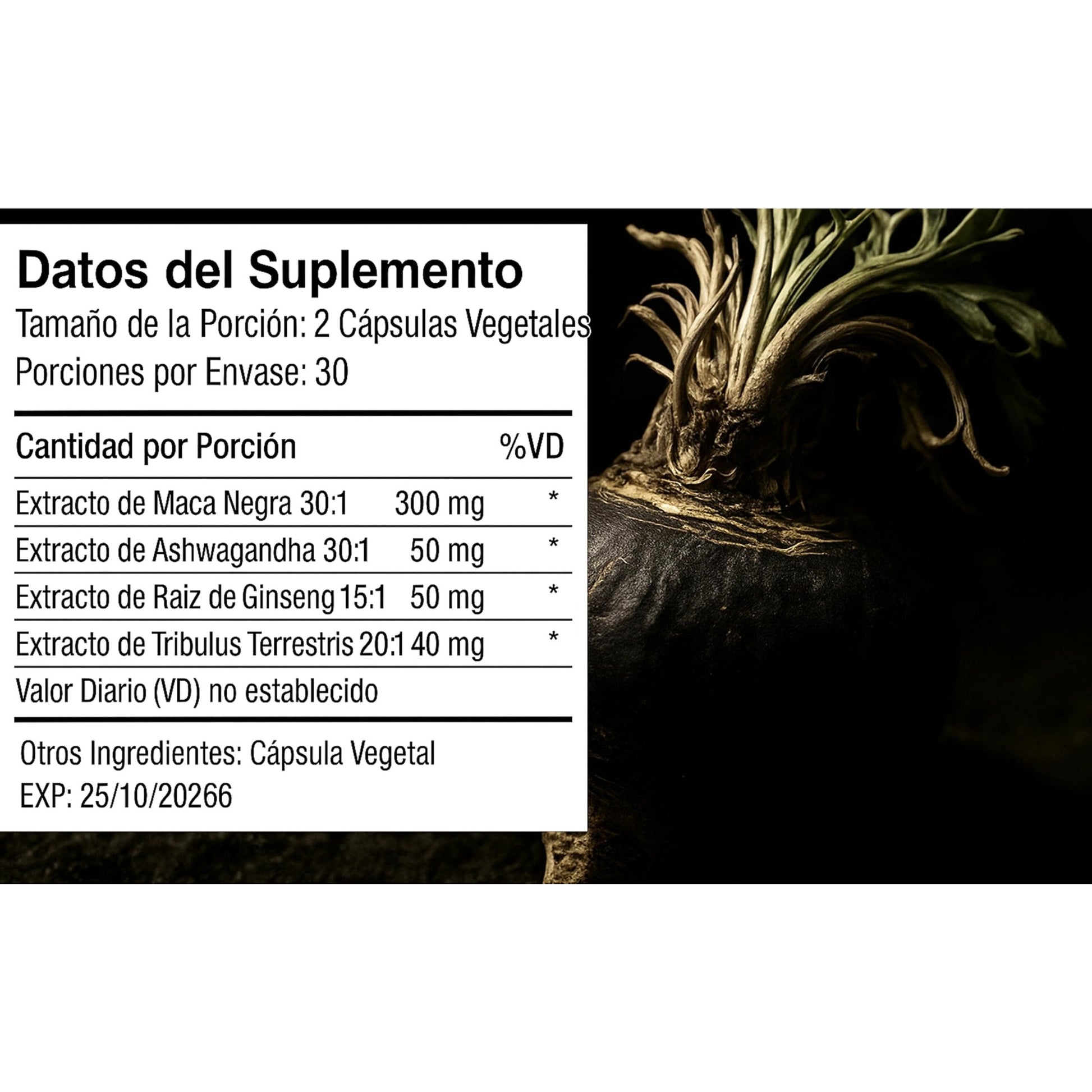 LUAL 30,000mg 30x Strength Organic Black Maca Root with Ashwagandha - Highest Potency Black Maca Root Capsules for Men - 100% Pure Maca Peruana Powder Organic, Gelatinized, Non-GMO - 60 Pills - Medaid International