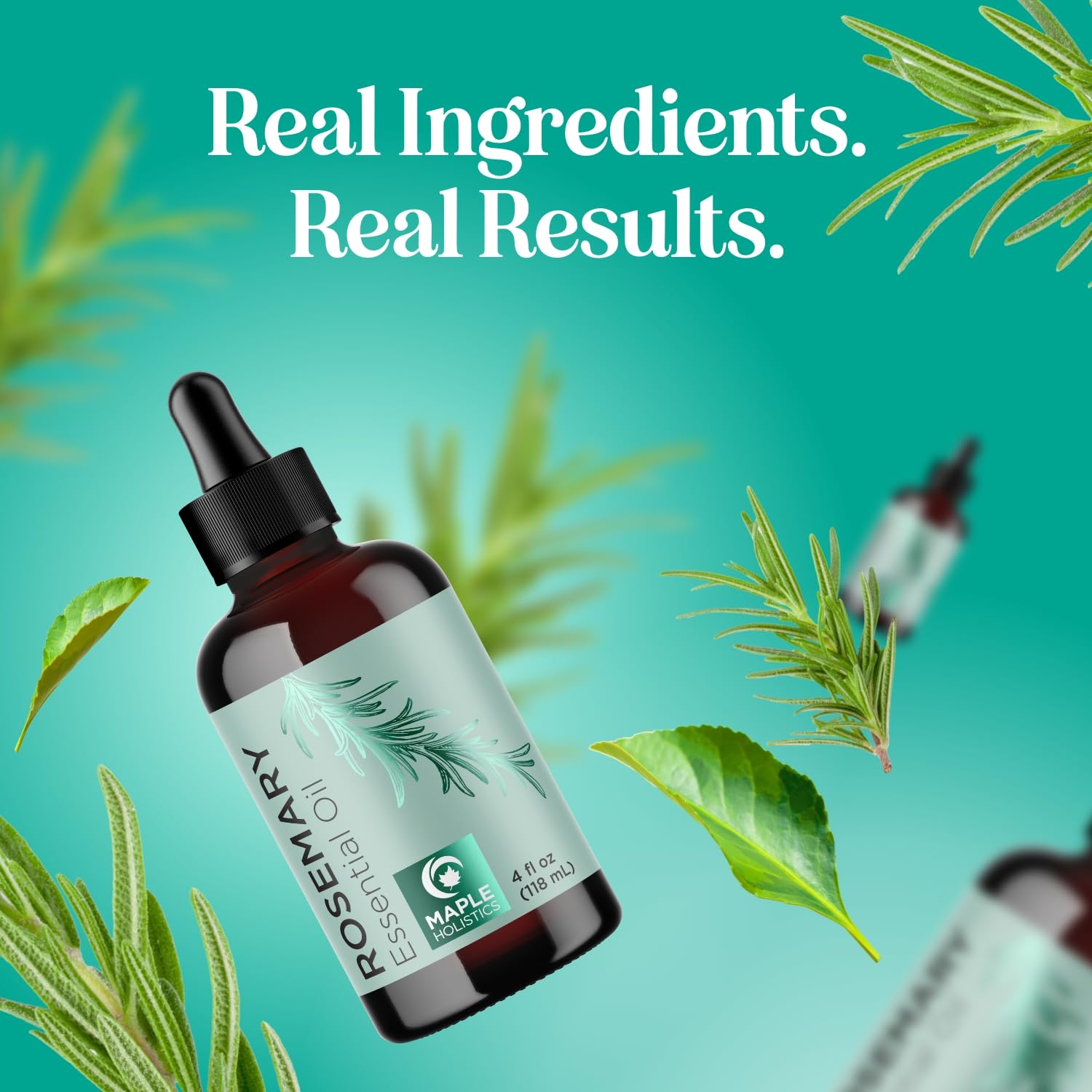 Pure Rosemary Essential Oil with Dropper - Undiluted Rosemary Oil for Hair Skin and Nails and Refreshing Aromatherapy Oil for Diffusers - Essential Oil for Cleansing Dry Scalp Care 4oz - Medaid International