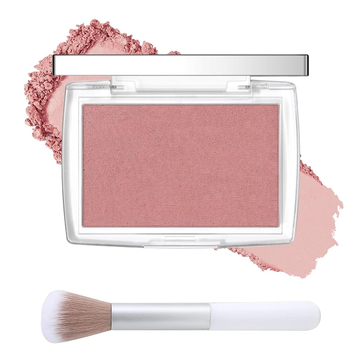 Pink Powder Blush Palette, Matte Powder Makeup Blush for Cheeks, Natural Glow Face Blush Contour Palette, Lightweight, Smooth, High Impact Buildable Color, Long-lasting All-Day Face Enhancing -#Pink - Medaid International