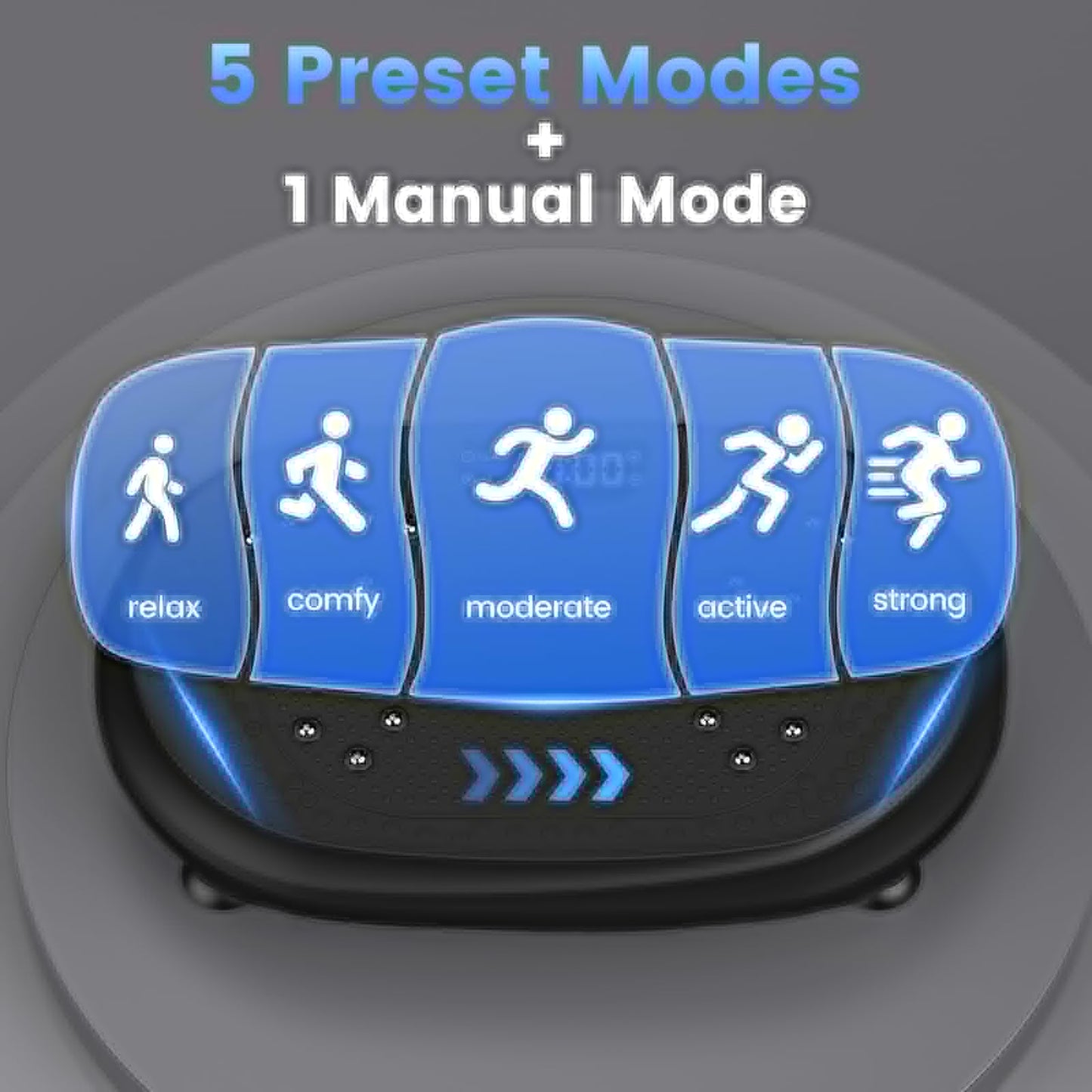 Vibration Plate Exercise Machine, Vibrating Fitness Platform for Lymphatic Drainage, Full Body Shaker Workout Equipment, Bluetooth Power Shaping Vibrate Plate, Board Sport for Home Exercise Gym, Black