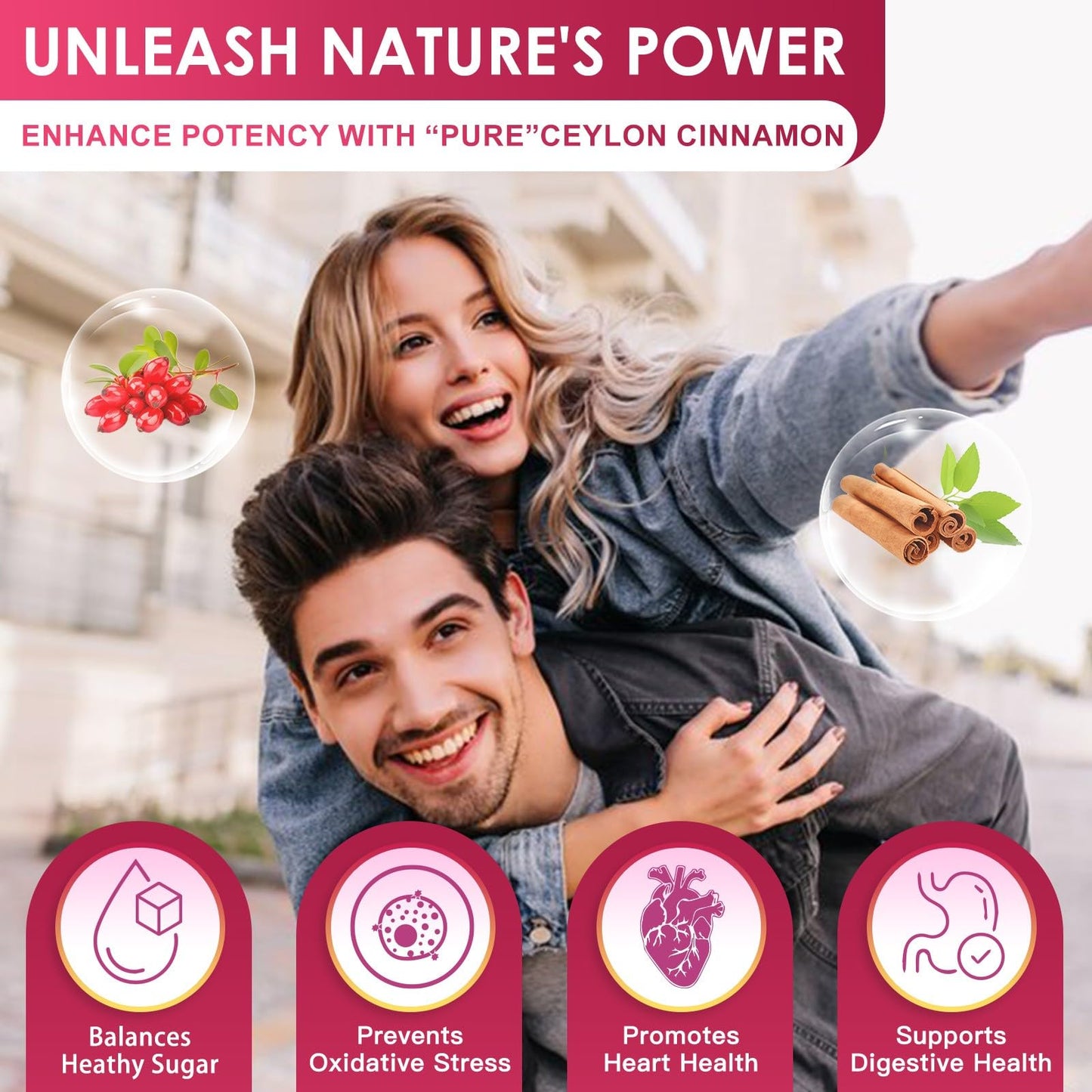 NATURE TARGET Berberine HCl 1200mg, Berberine Supplement with Ceylon Cinnamon, Chromium - Supports Immune, Gastrointestinal & Heart Health, Non-GMO, 120 Capsules - Medaid International