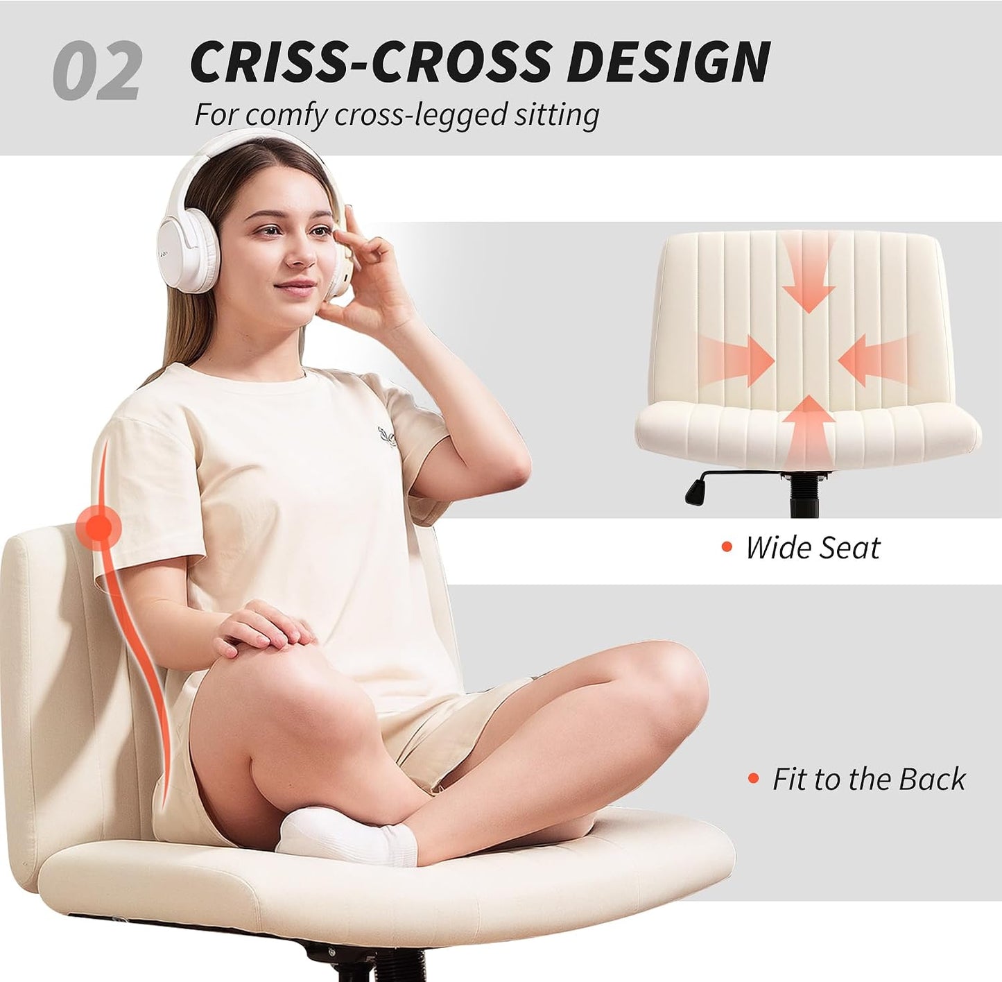 Armless Office Chair