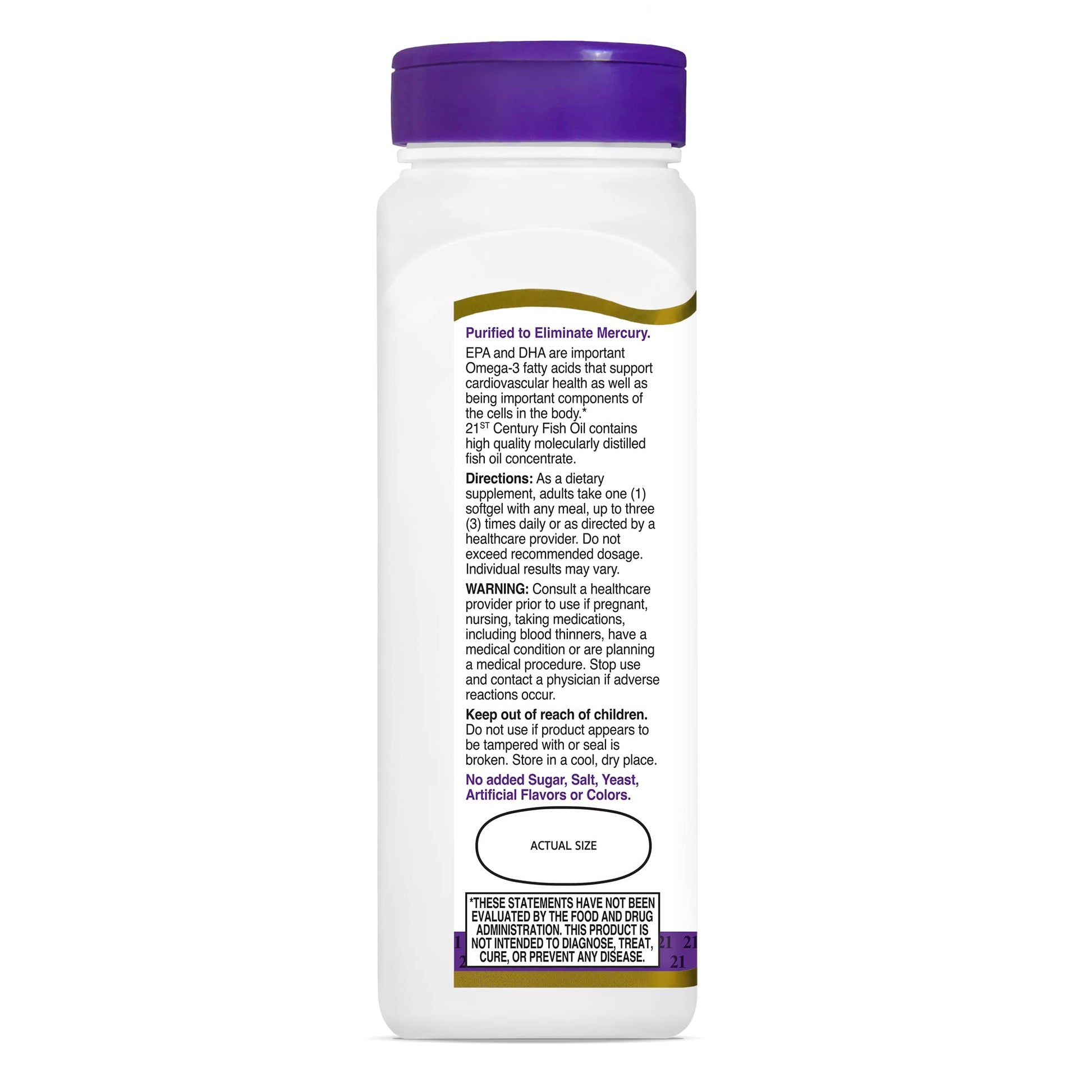 21ST CENTURY Fish Oil, 1,200 mg, 90 Softgels - Medaid International