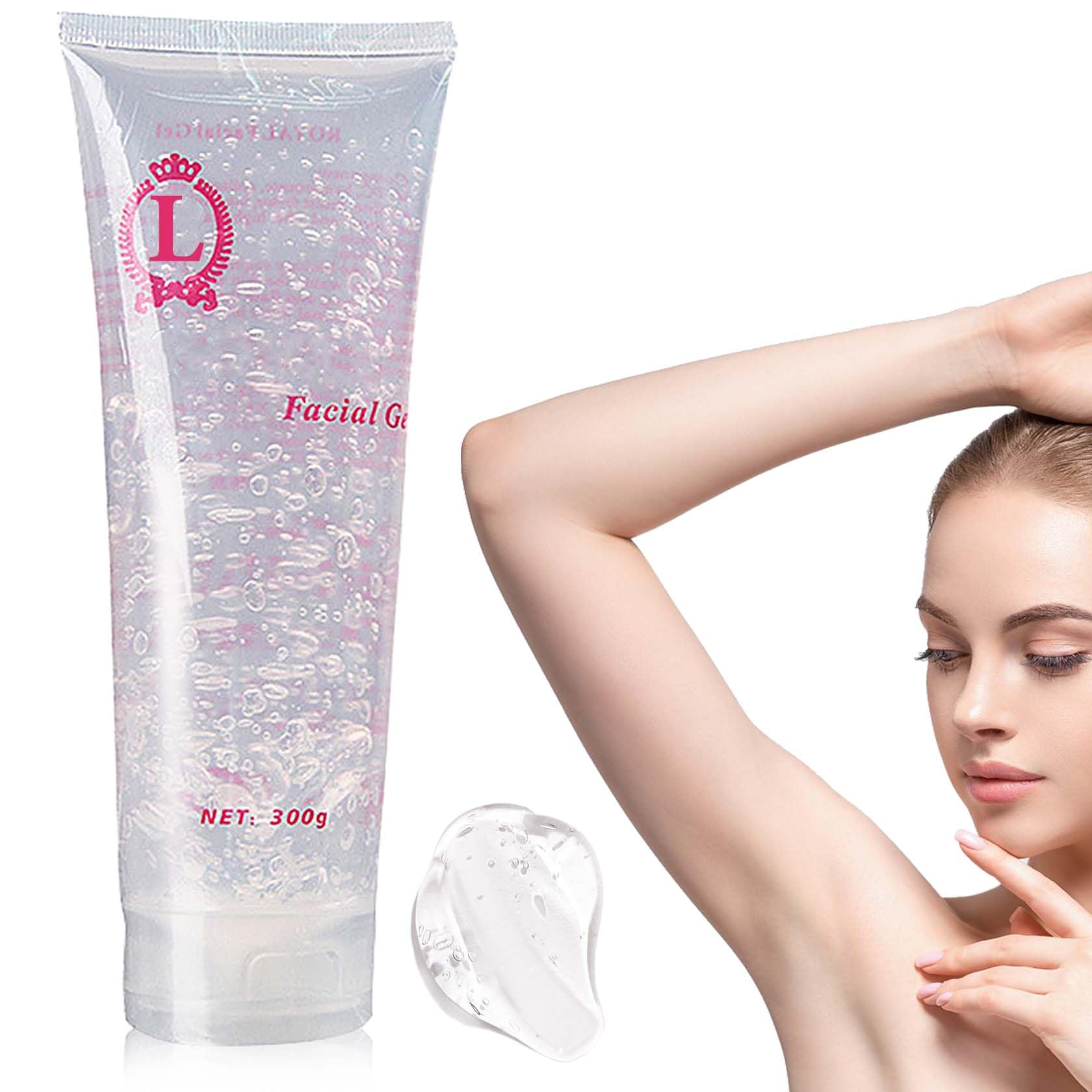 Cooling Gel for Hair Removal,Facial Gel Clear Coupling and Cooling Gel Use with Laser Hair Removal Device and Facial Body Skin Care Machine for Women & Men - Medaid International