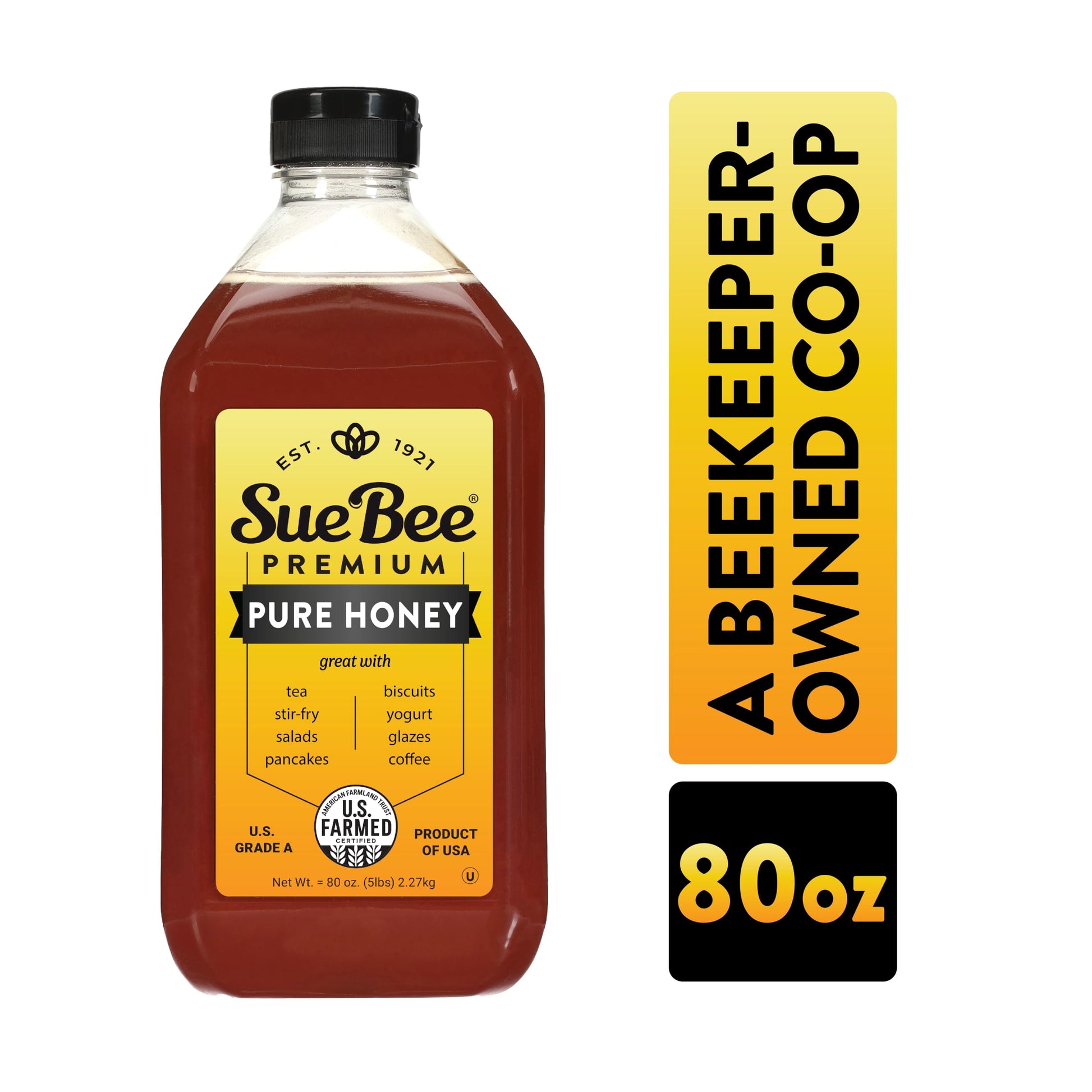 Sue Bee Pure Premium Honey From USA Beekeepers, 80 oz, Pack of 3 - Medaid International