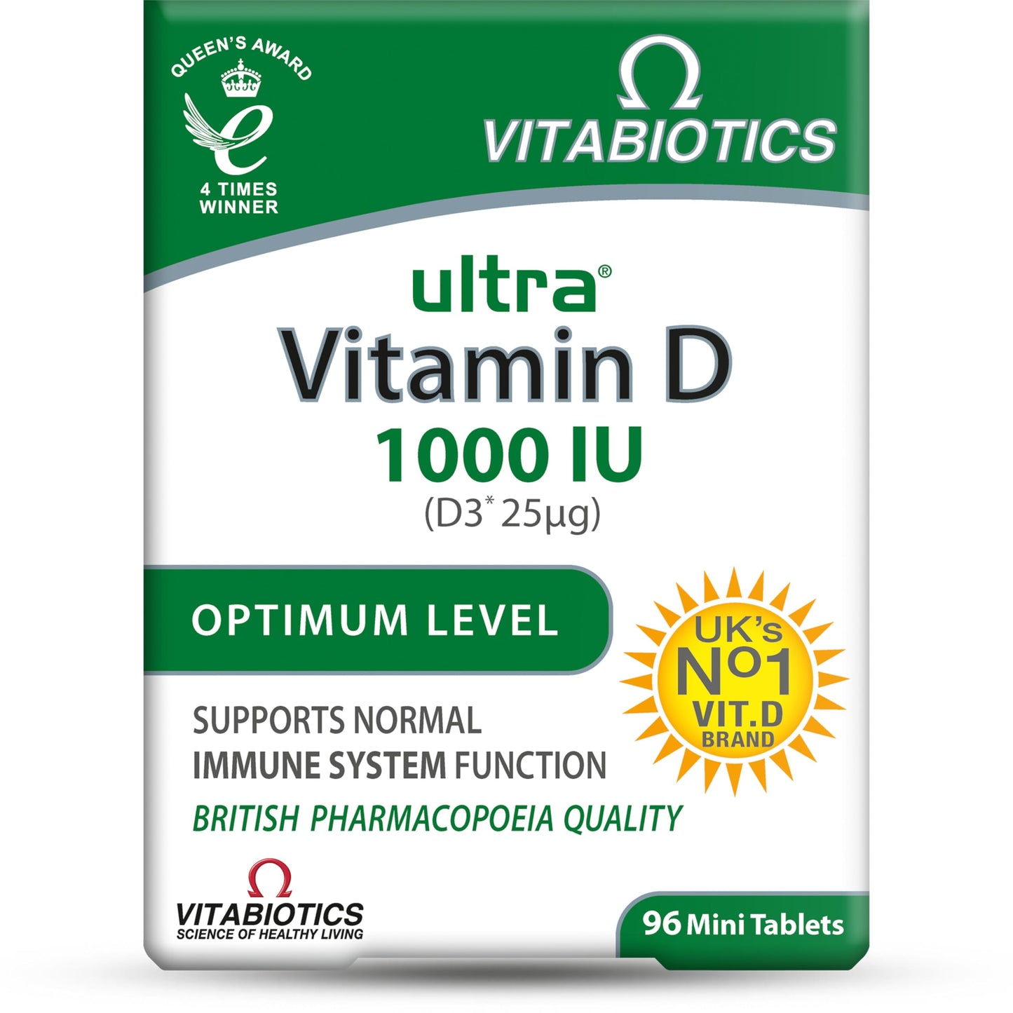 Ultra by Vitabiotics Vitamin D Tablets x 96 - Medaid International