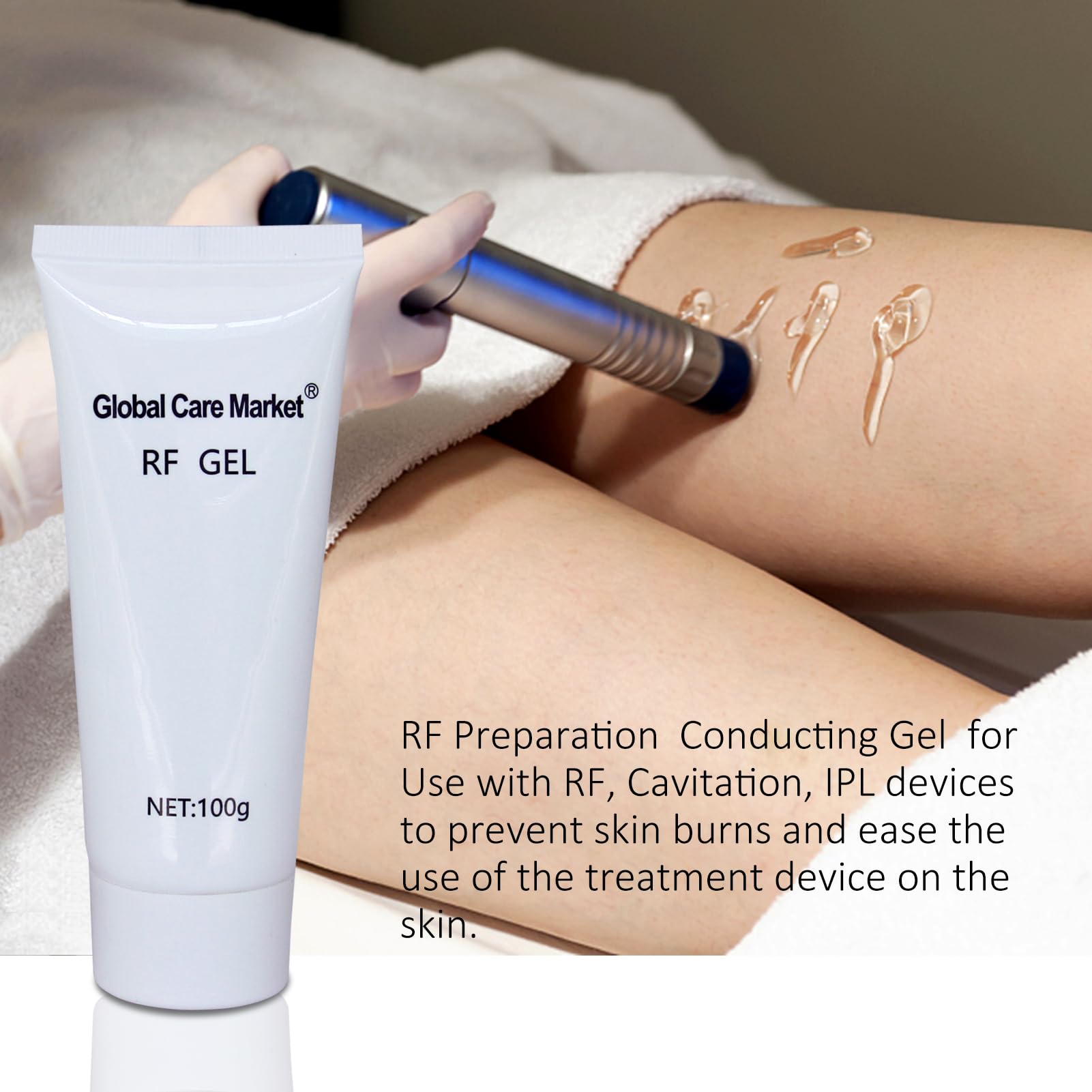 RF Conductive Gel for Microcurrent Facial Device, Hydrating Cream for Radio Frequency Skin Tightening Machines, Paraben-free Skin Cooling Gel for IPL Hair Removals - Medaid International