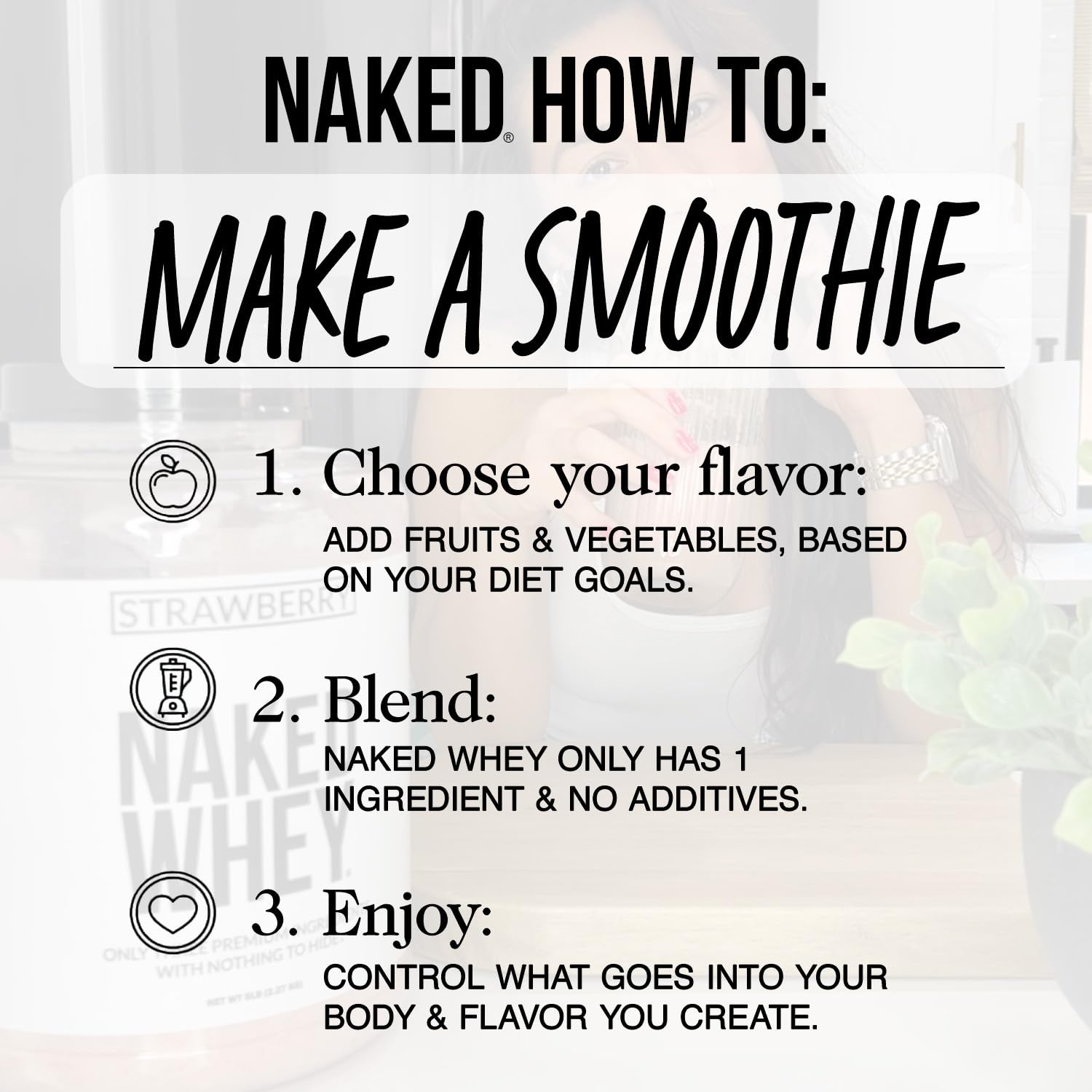 NAKED Whey Chocolate Protein Powder - Only 3 Ingredients - Grass Fed Whey Protein Powder, Organic Chocolate and Organic Coconut Sugar, No GMO, No Soy, and Gluten Free - 24 Servings - Medaid International