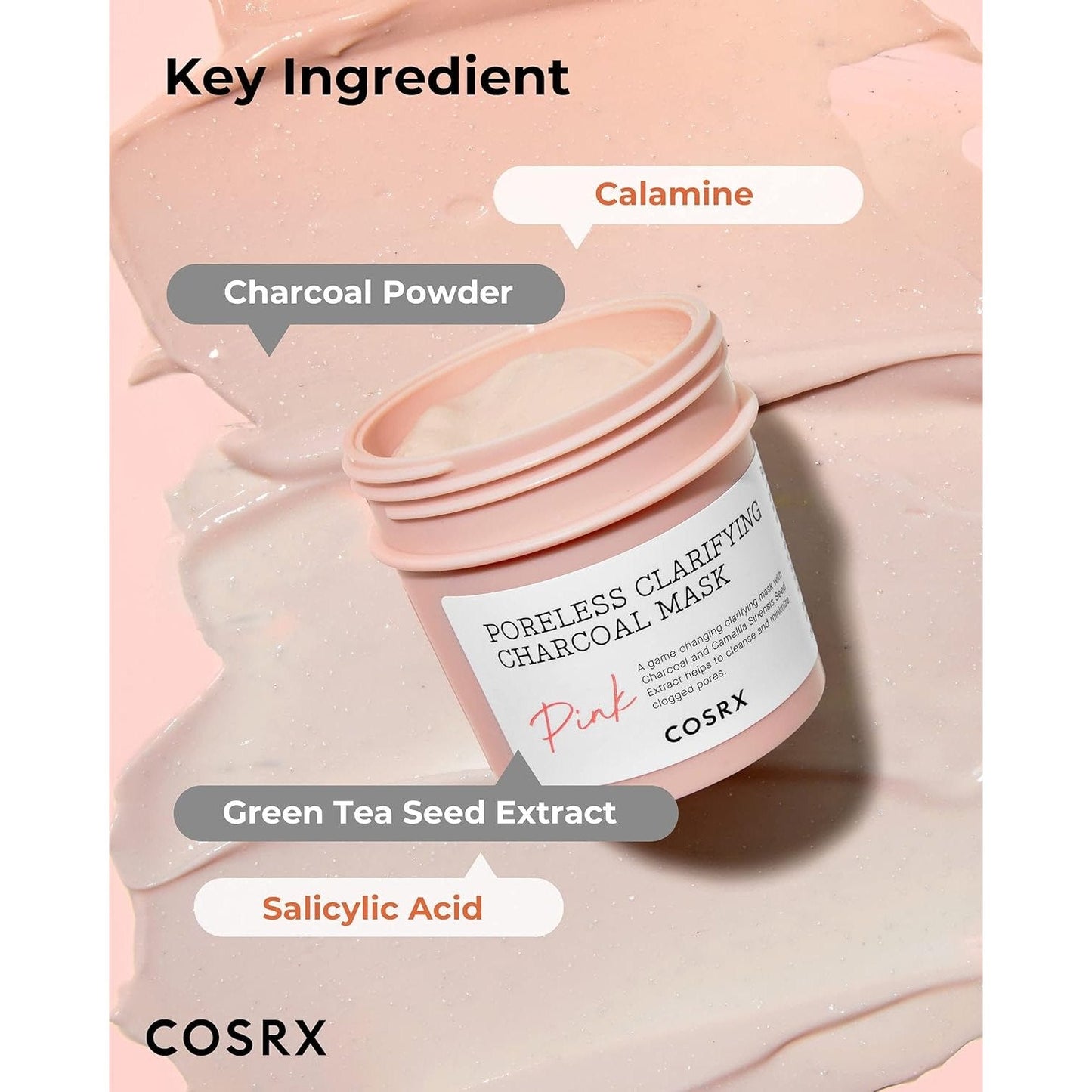 cosrx-poreless-clarifying-charcoal-mask-pink-110-g - Medaid International
