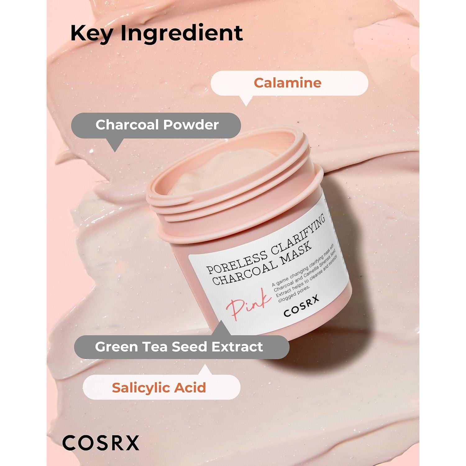 cosrx-poreless-clarifying-charcoal-mask-pink-110-g - Medaid International