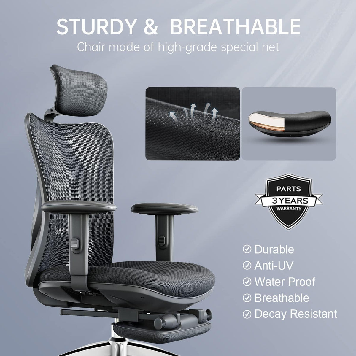 Sihoo M18 Office Chair Ergonomic Desk Office Chair with Footrest