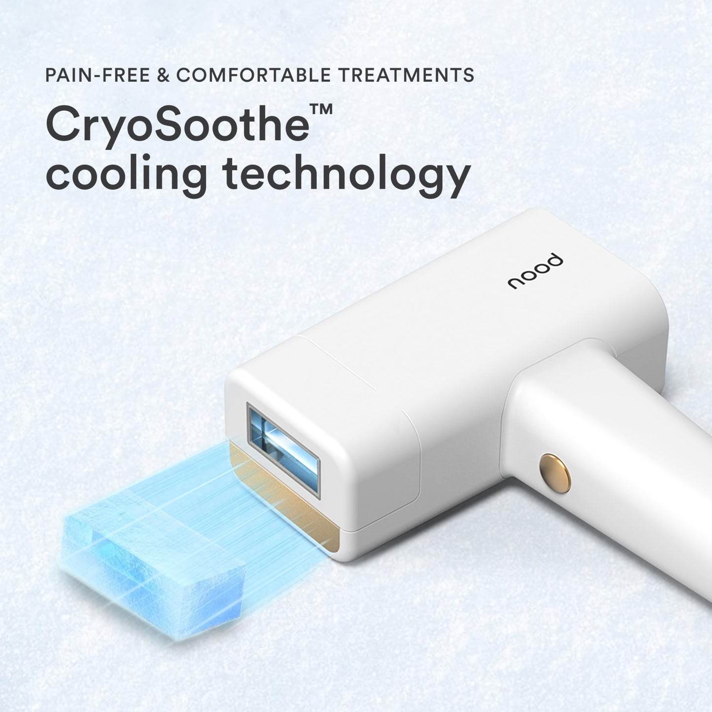 NEW Nood™ Flasher Pro — IPL Laser Hair Removal Device for Women & Men with Sapphire Cooling — Pain-free & Permanent, Visible Results After First Use & Works Everywhere Hair Grows — Gloss White - Medaid International