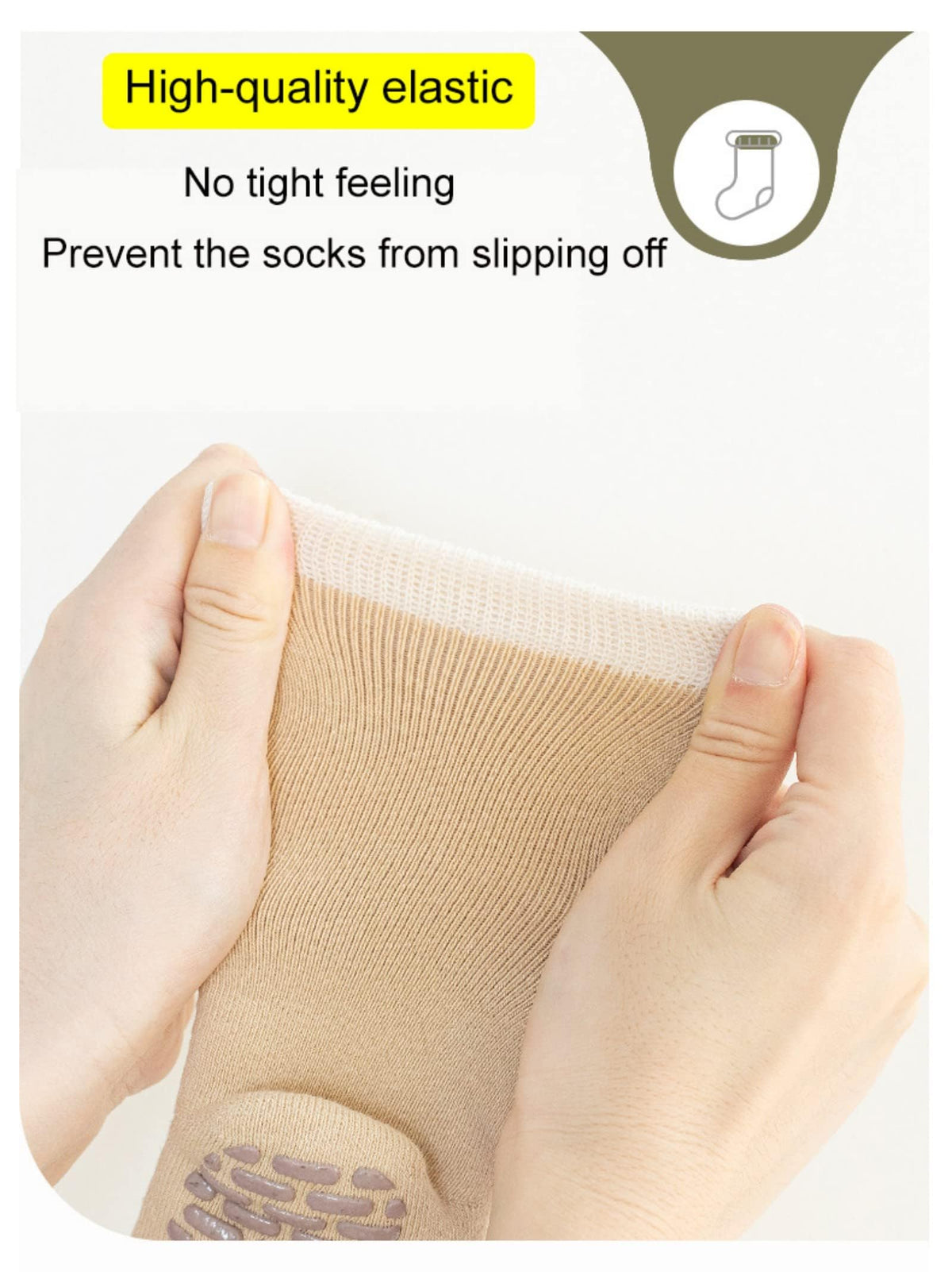 TERRIFI Baby Non-skid Grip Socks Toddler Socks Anti Skid Slipper Crew Socks for Girls Boys Infant Newborn, 6 Pairs, S Size, 0-12 months infant