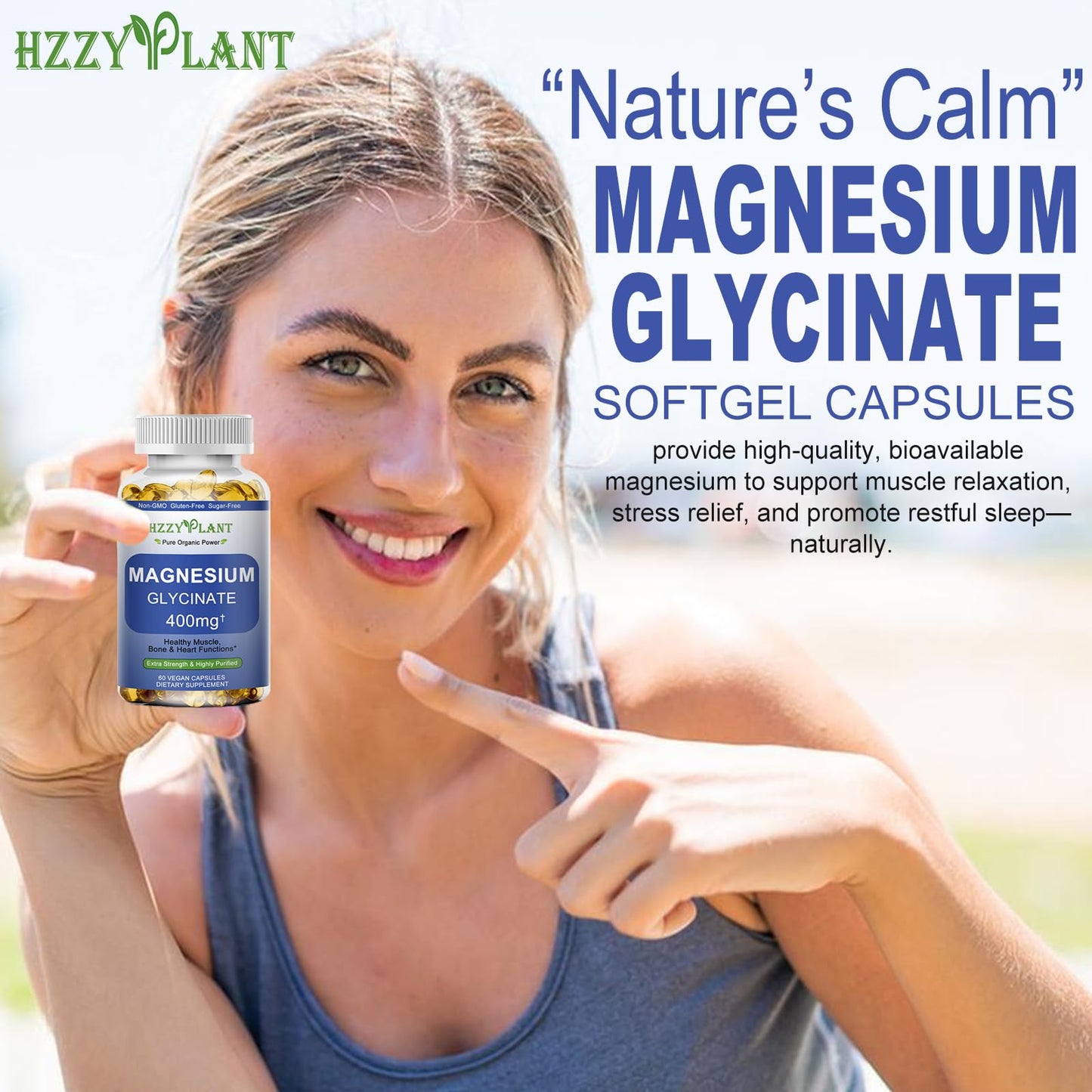Magnesium Glycinate Softgels, High Absorption Magnesium Glycinate 400mg Supplement for Muscle, Heart, Sleep & Bone Support, Bisglycinate Softgel Capsules Supplement, Vegan, Non-GMO, 2 Month Supply - Medaid International