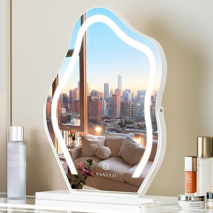 Cloud-Shaped LED Makeup Mirror