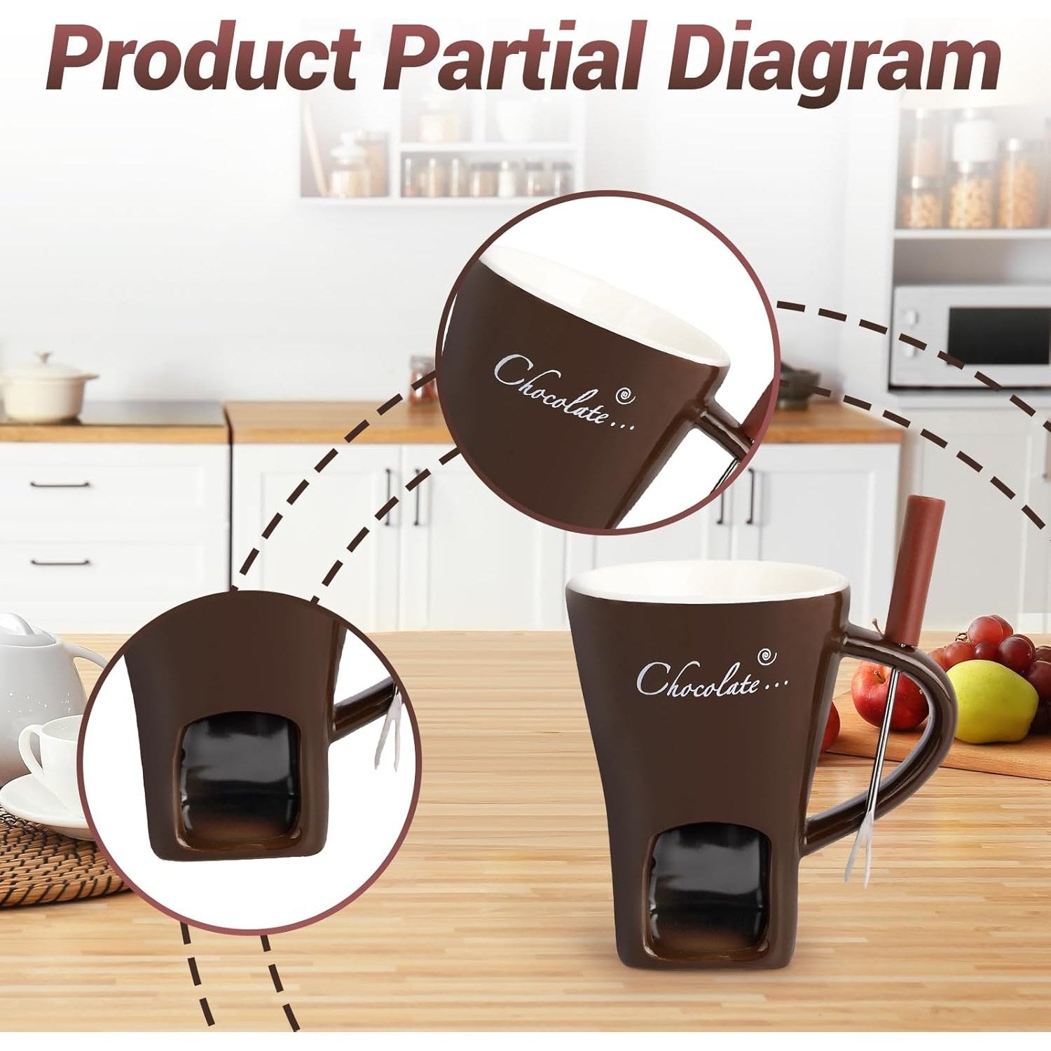 Ceramic Chocolate Fondue Mug - Medaid International