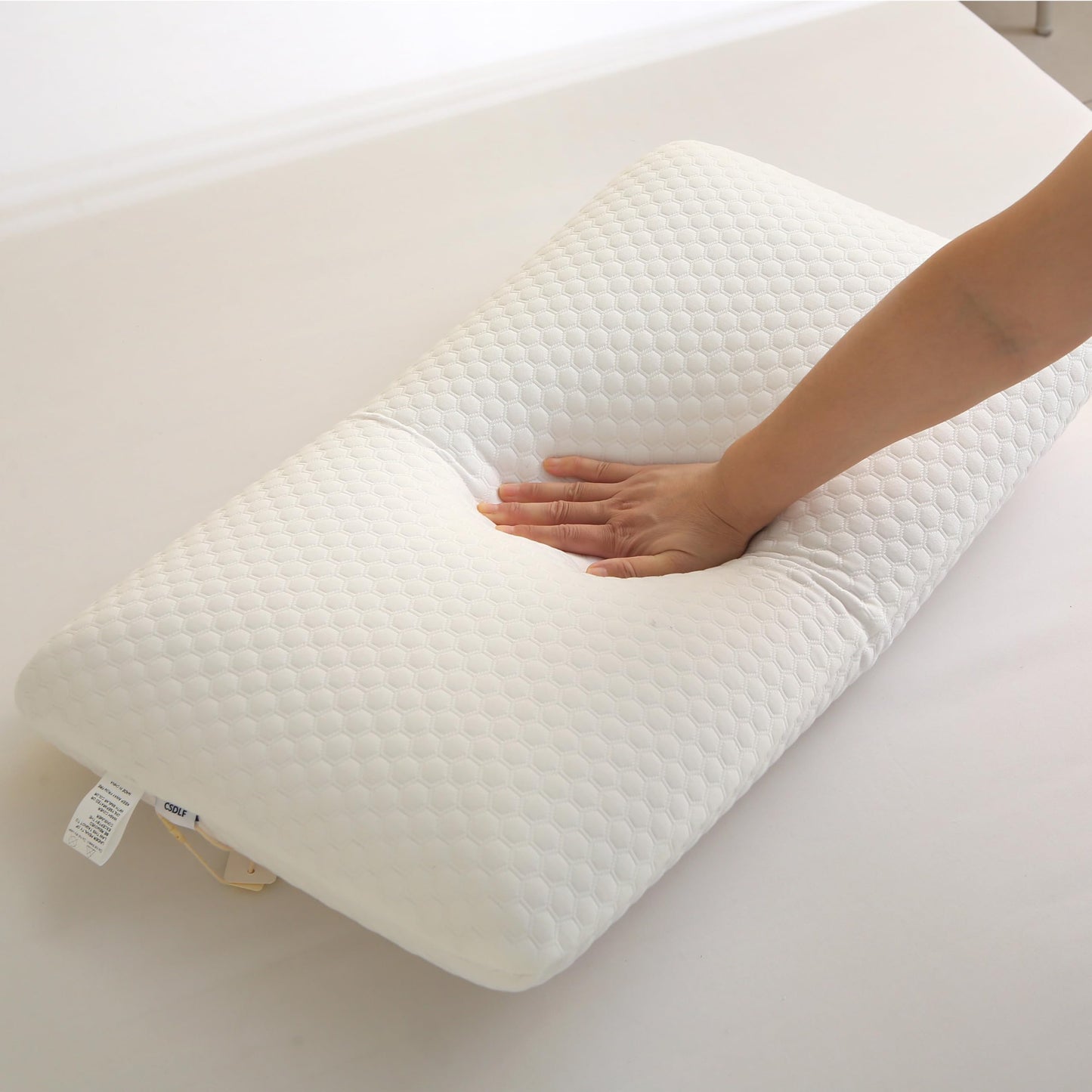 CSDLF Memory Foam Bed Pillows, Pillow for Side and Back Sleeper, Pillow for Neck Pain Relief, Washable Removable Cover, Soft, White (Queen) - Medaid International