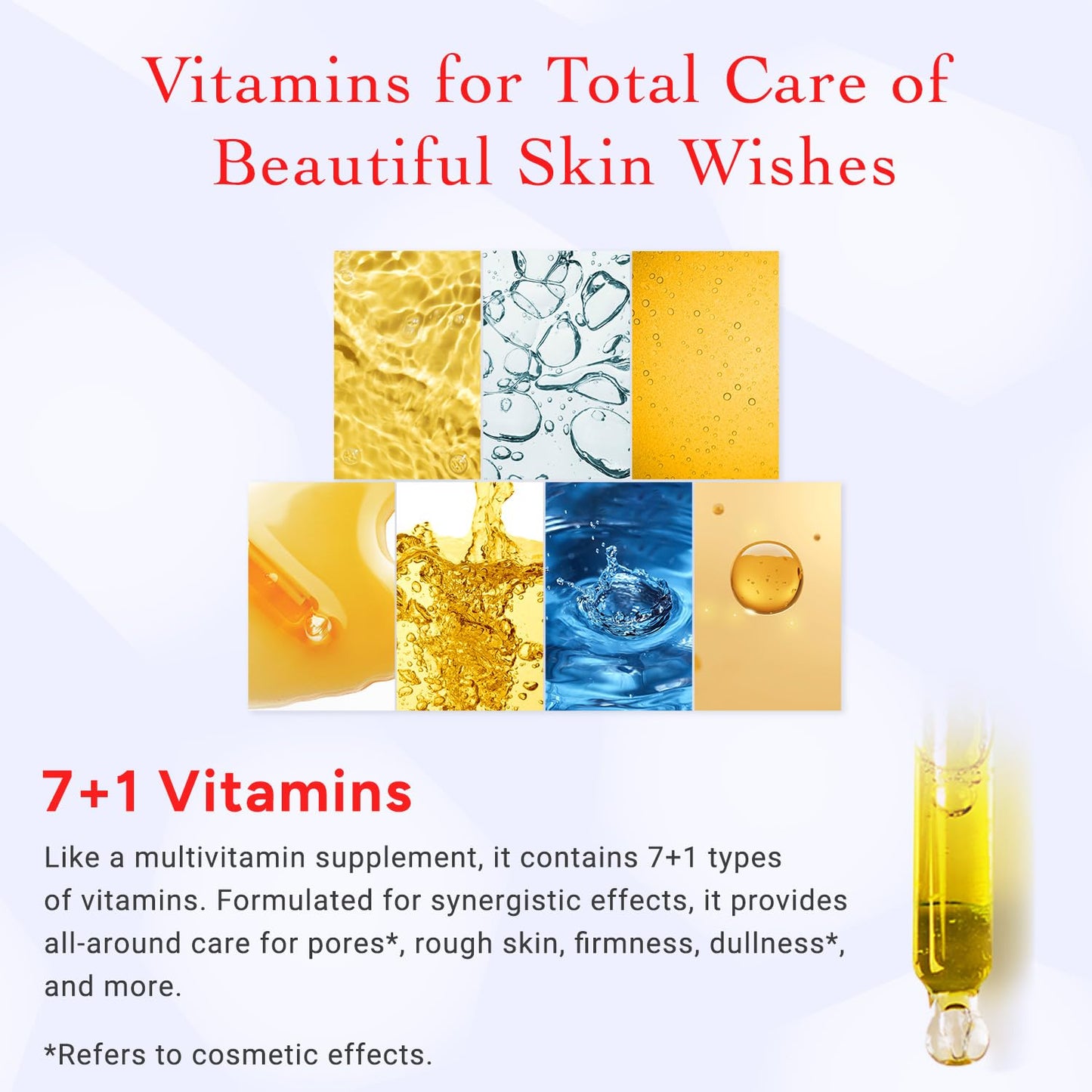 Lululun 7 Sheet Vitamin C Face Masks Skincare for Women & Men, Daily Face Mask Sheet for Pore Firming & Dull Skin, Facial Mask Sheet with 7 Herbs, Japanese Face Masks with 7+1 Vitamns Complex, HYDRA V - Medaid International