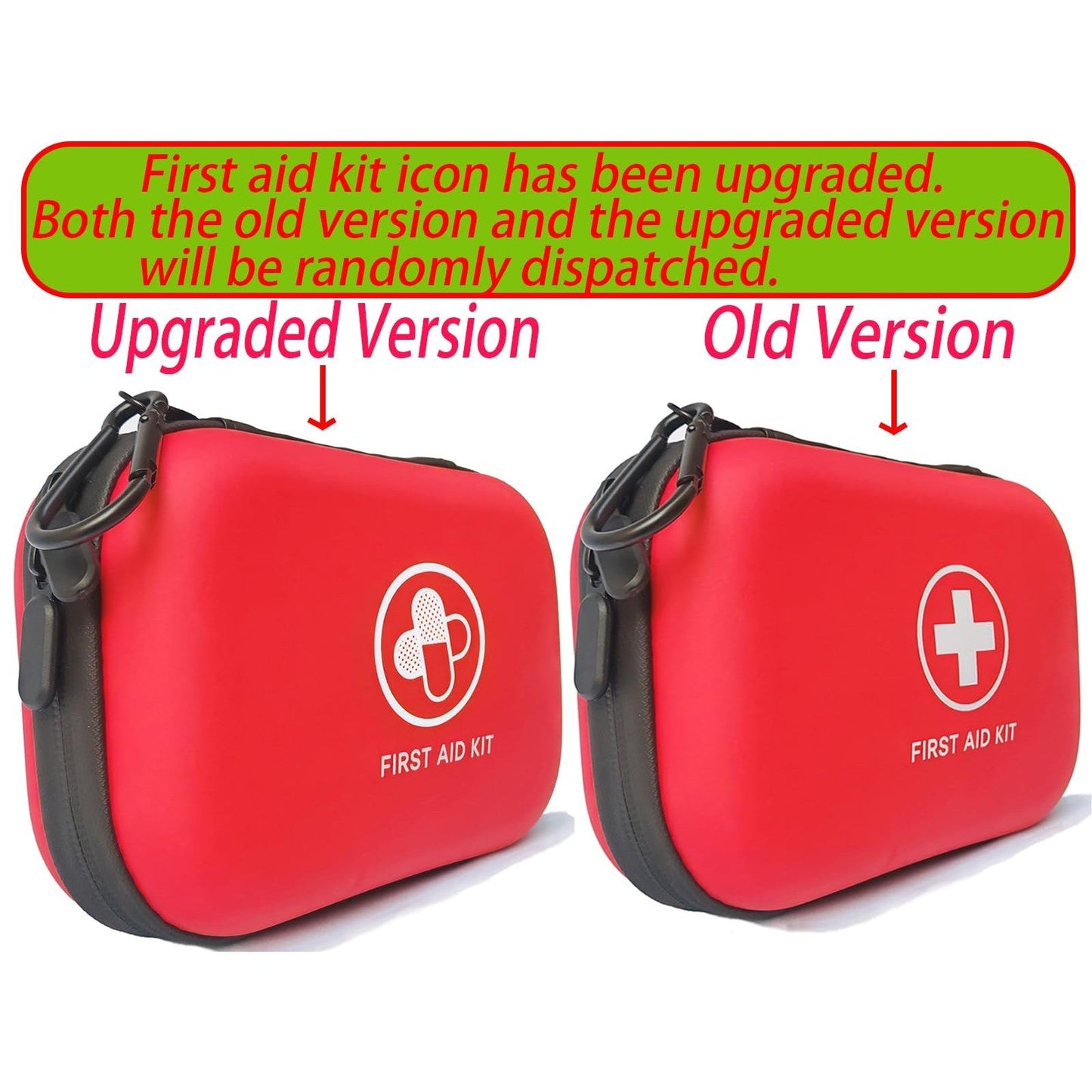 First Aid Kit 150 Piece Waterproof Hard Shell Emergency Medical Kit for Home, Camping, Hiking, Sports, Office, Adventure Portable IFAK Kits (Red)