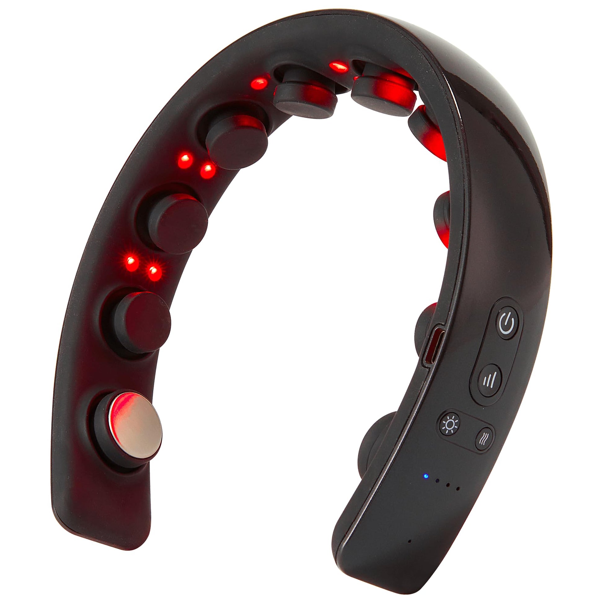 Master Massage Upgraded H2 Electric Scalp Massager for Head Massage with Heating, for Stronger, Thicker, Hair- 10 Vibrating Contacts, Phototherapy, for Deep Relaxation, Stress Relief-(Black) - Medaid International