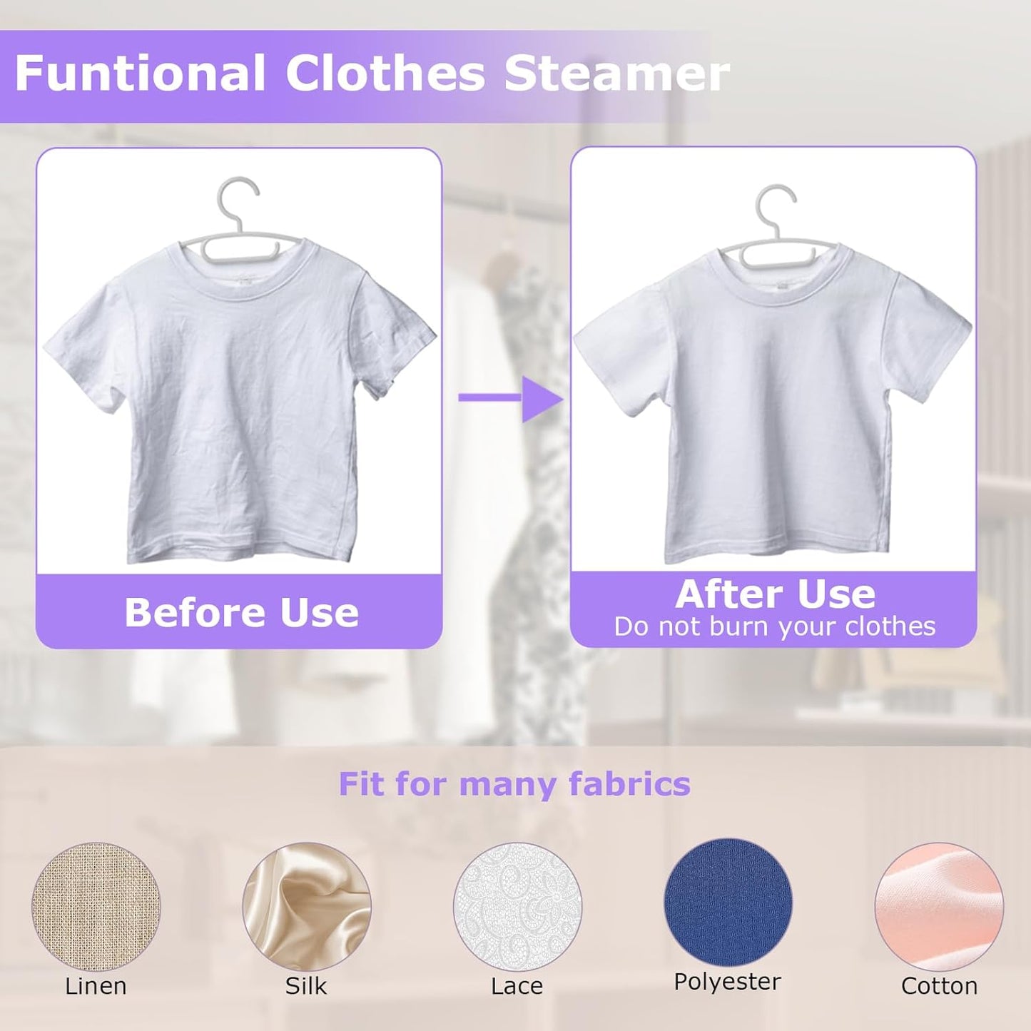 Portable Foldable Steam Iron 1000W High Power