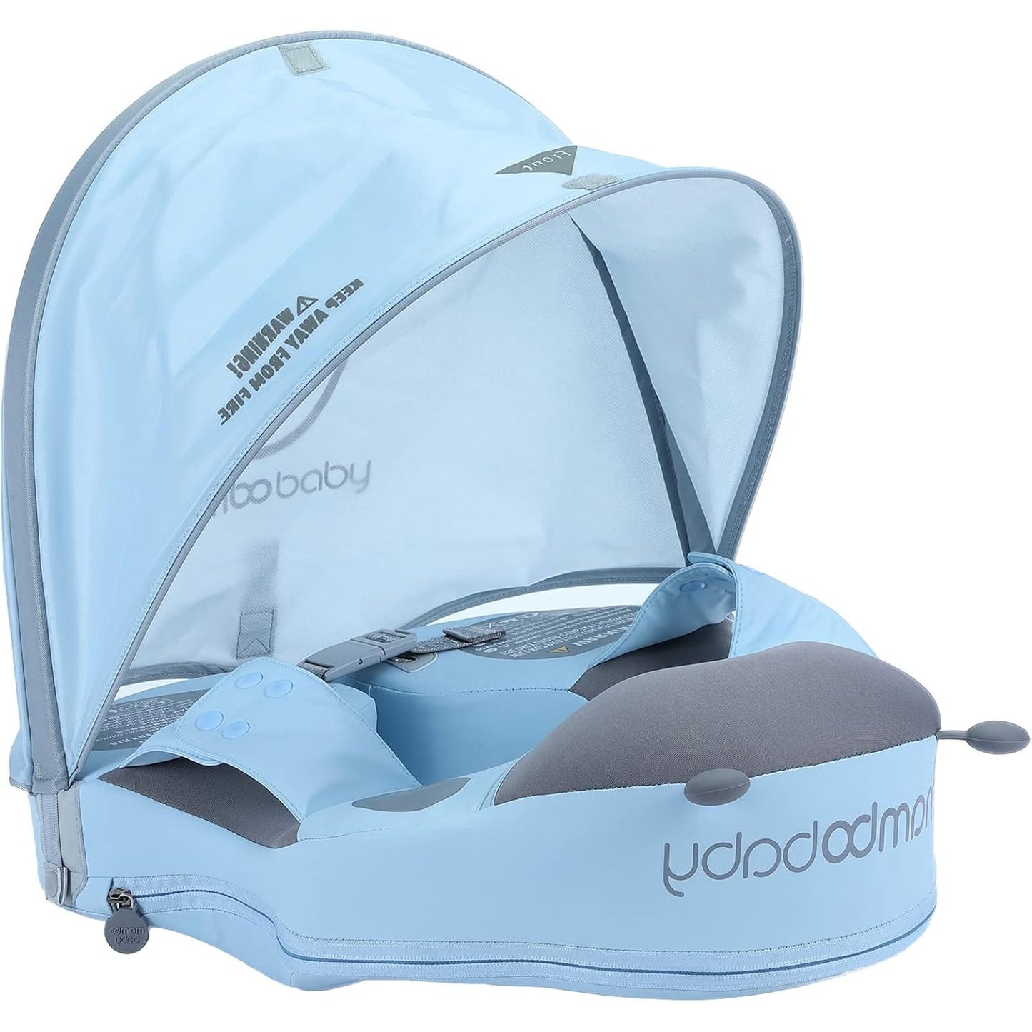 Mambobaby - Waist Baby Float With Canopy - Blue
