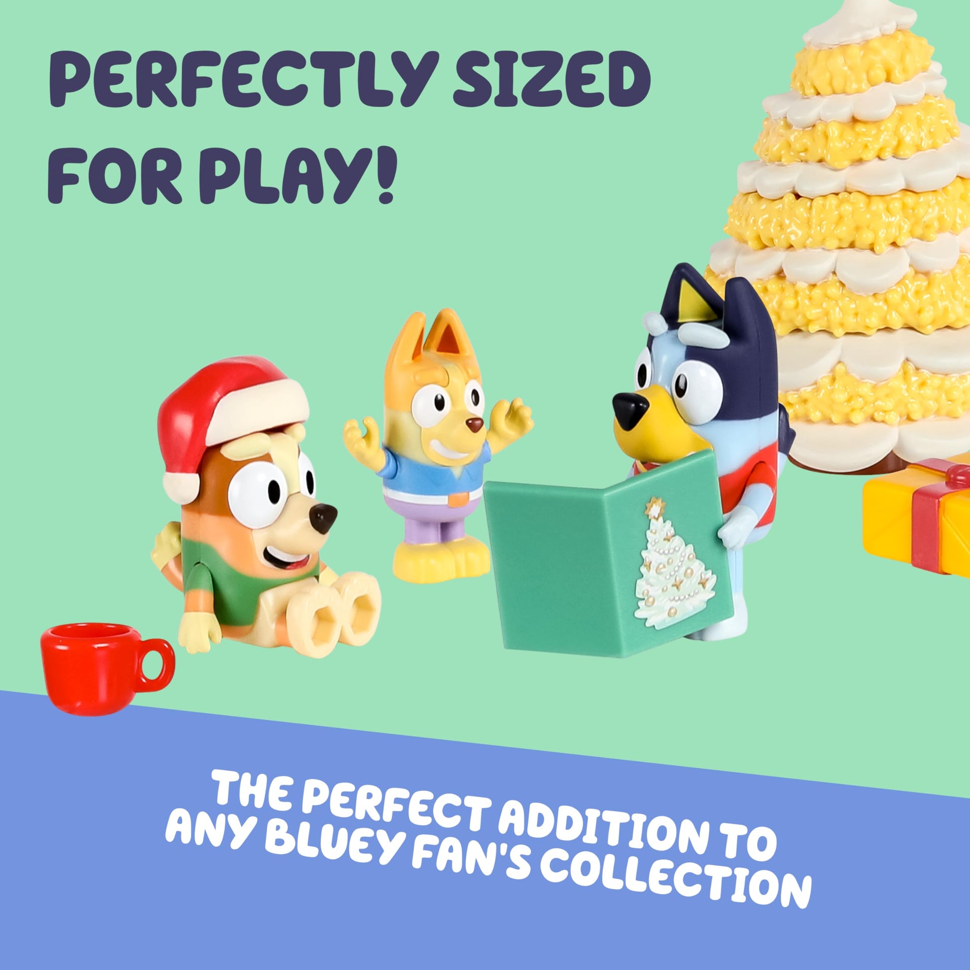 Bluey Advent Calendar Pack Toys for Girls and Boys, 24 Days of Surprises, Kids 2025 Advent Calendar w/Accessories, Stickers & Mini Christmas Tree - Medaid International