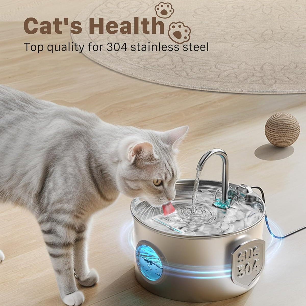 Stainless steel water fountain 3.2 L