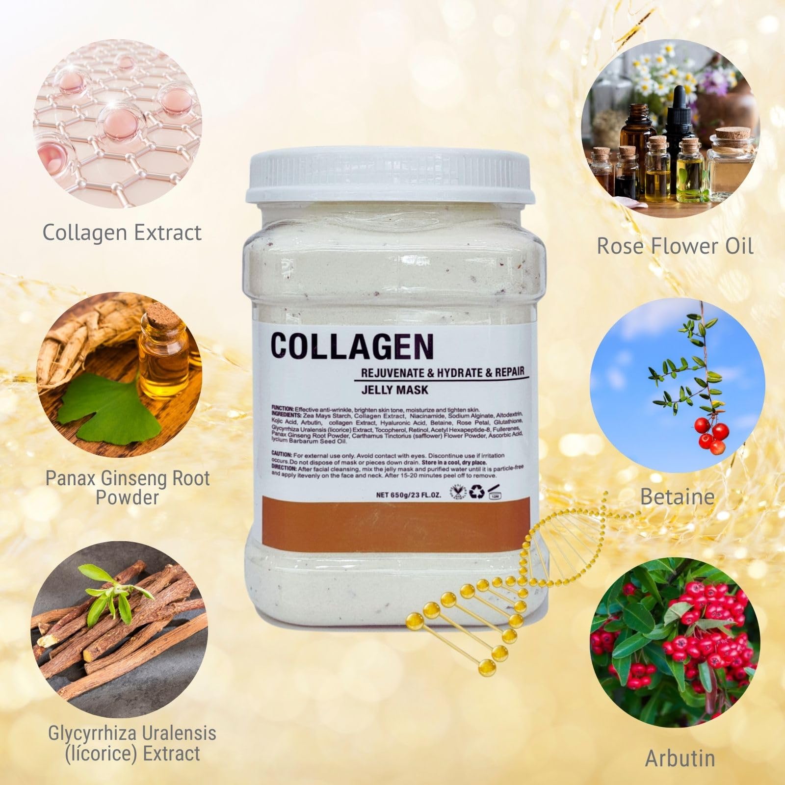 DR MEINAIER Jelly Mask Powder for Facials,Jelly mask for professionals, Vajacial Mask for Hydrating & Moisturizing (Collagen) - Medaid International