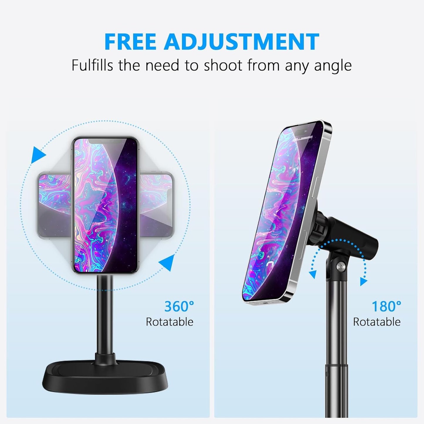 Rotating Magnetic Desk Phone Holder
